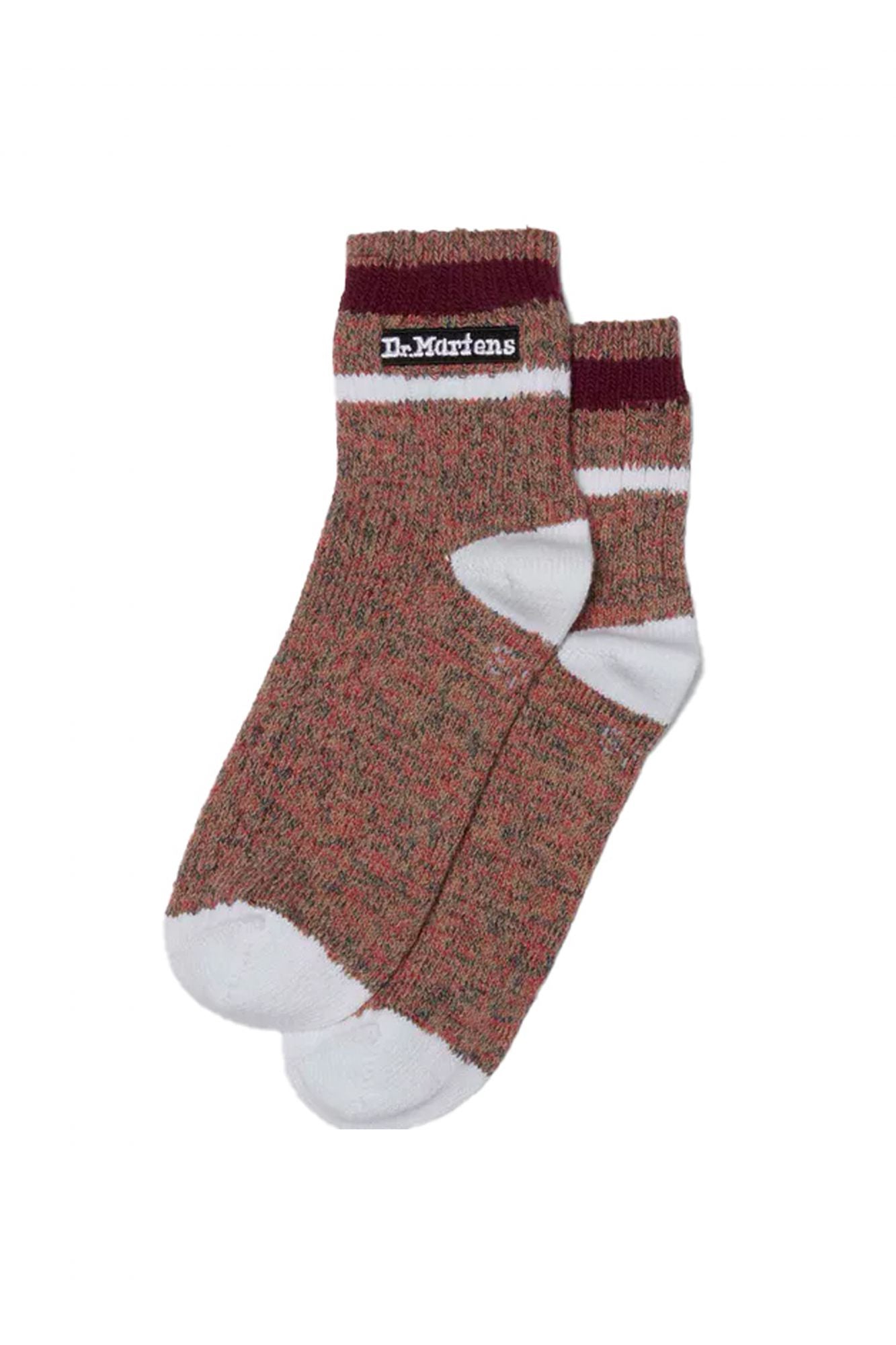 DR. MARTENS SHORT MARL SOCK en color BURDEOS (2)