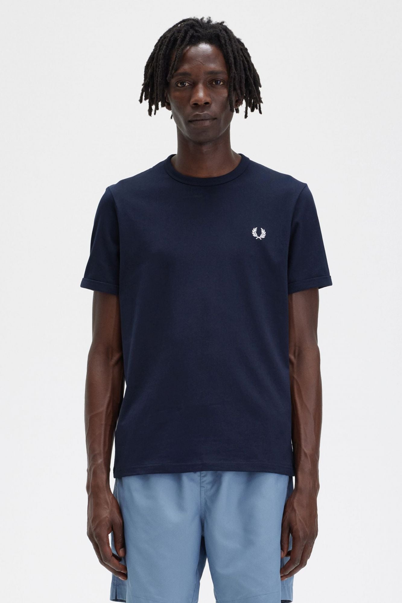 FRED PERRY RINGER T-SHIRT en color AZUL (1)