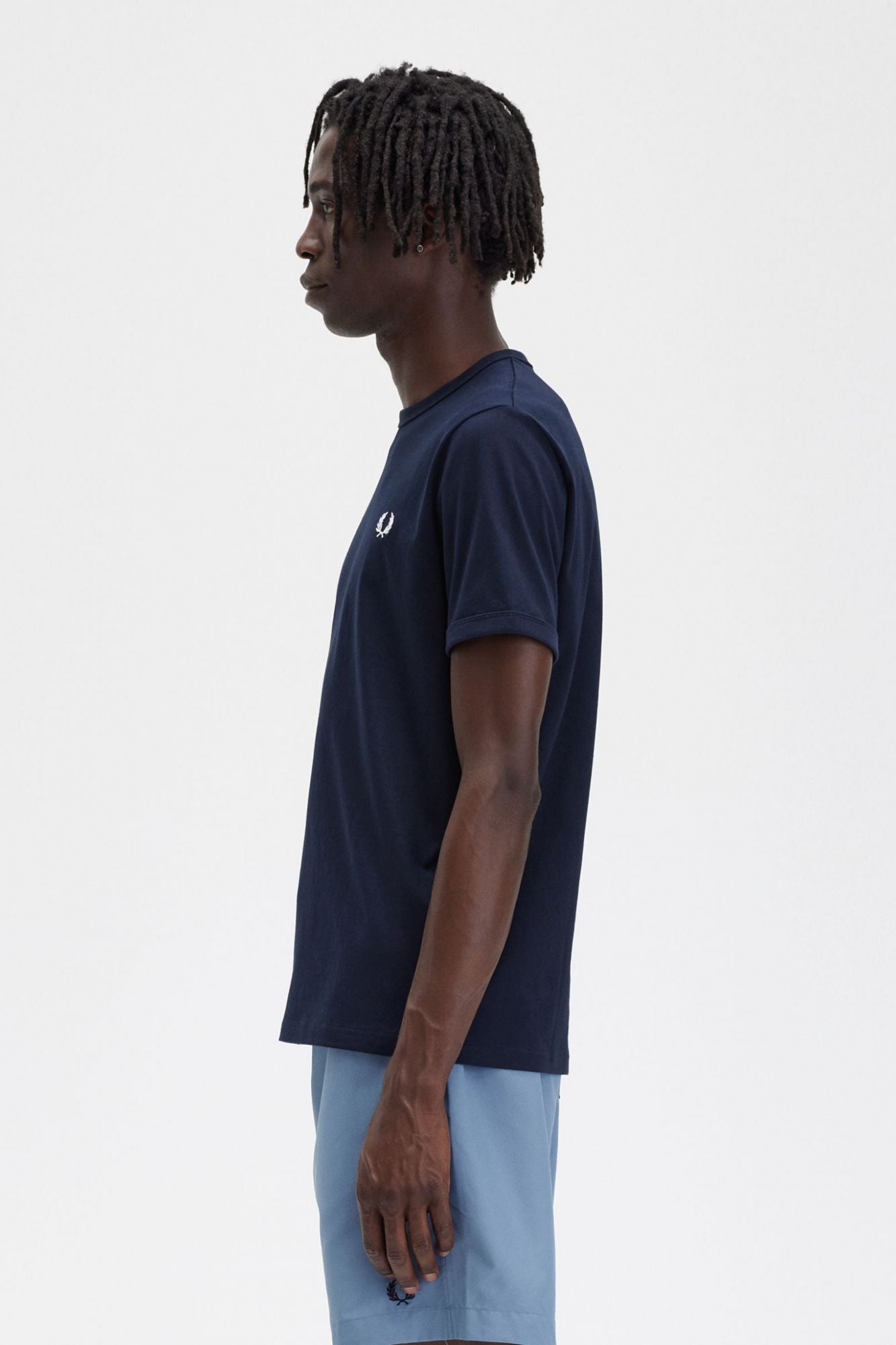 FRED PERRY RINGER T-SHIRT en color AZUL (4)