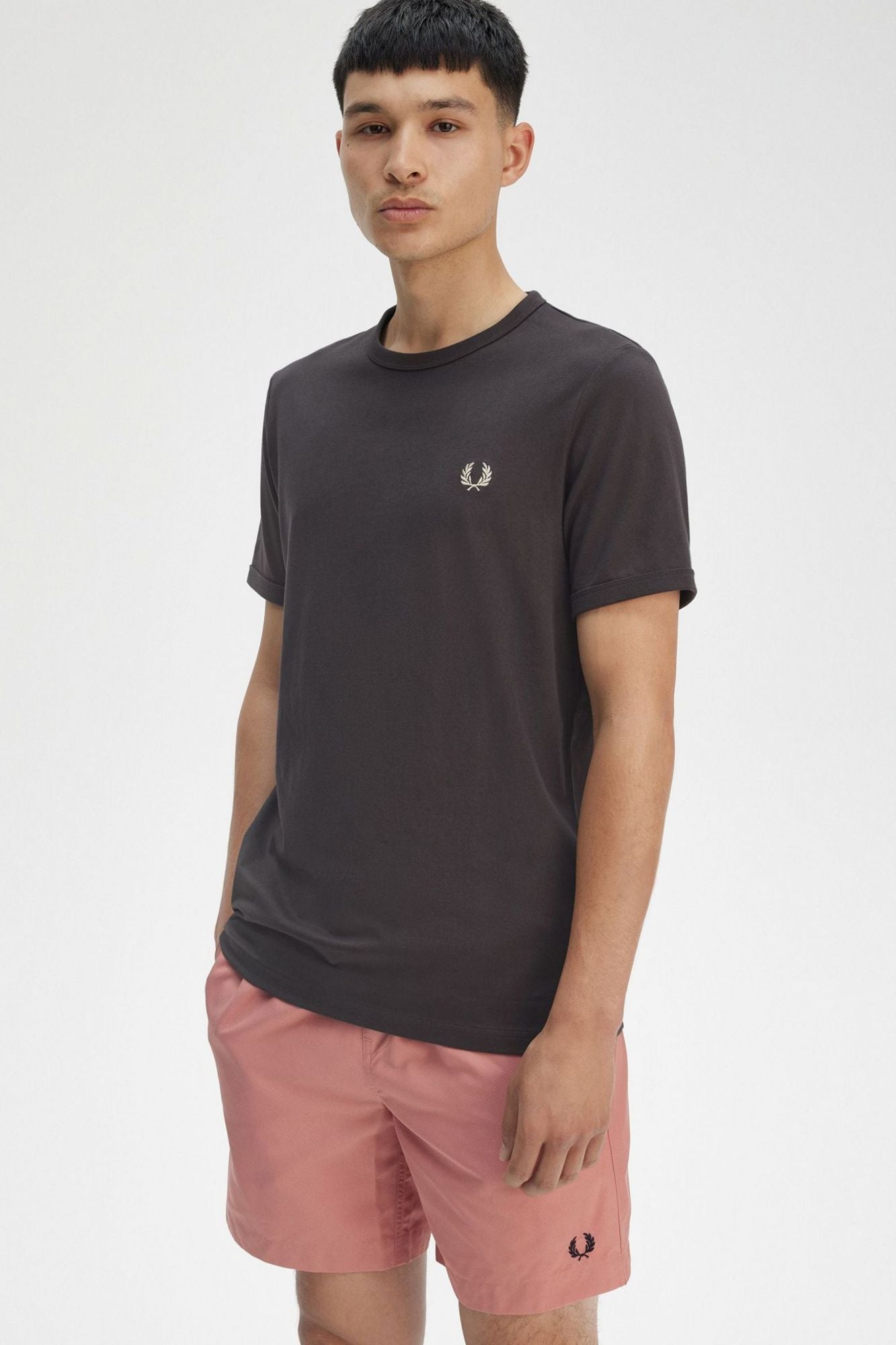 FRED PERRY RINGER T-SHIRT en color GRIS (4)