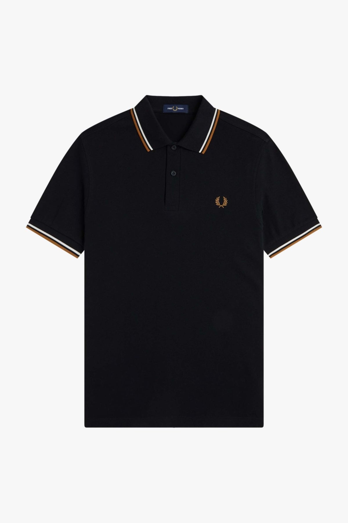 FRED PERRY TWIN TIPPED en color NEGRO (1)