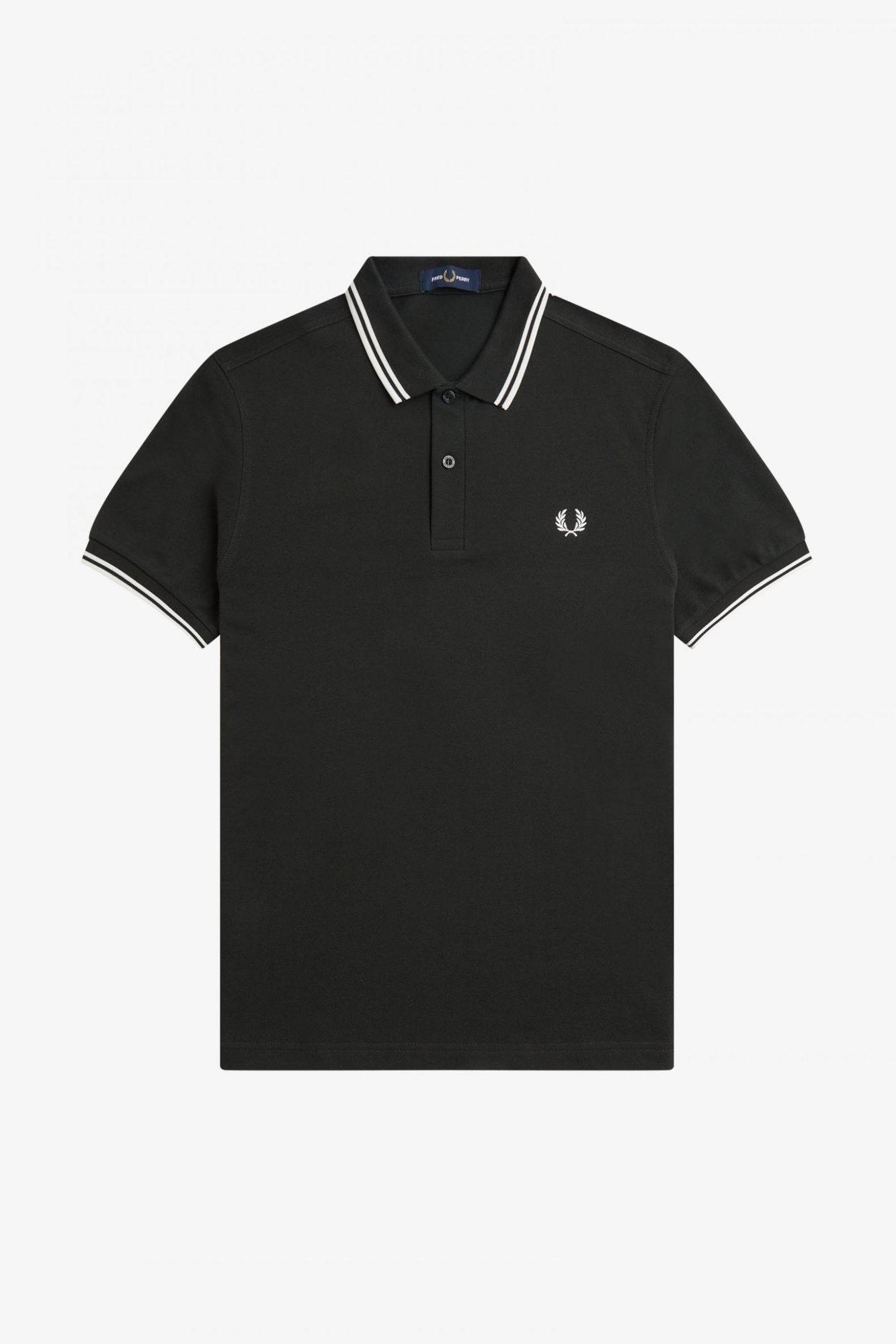 FRED PERRY TWIN TIPPED en color NEGRO (2)
