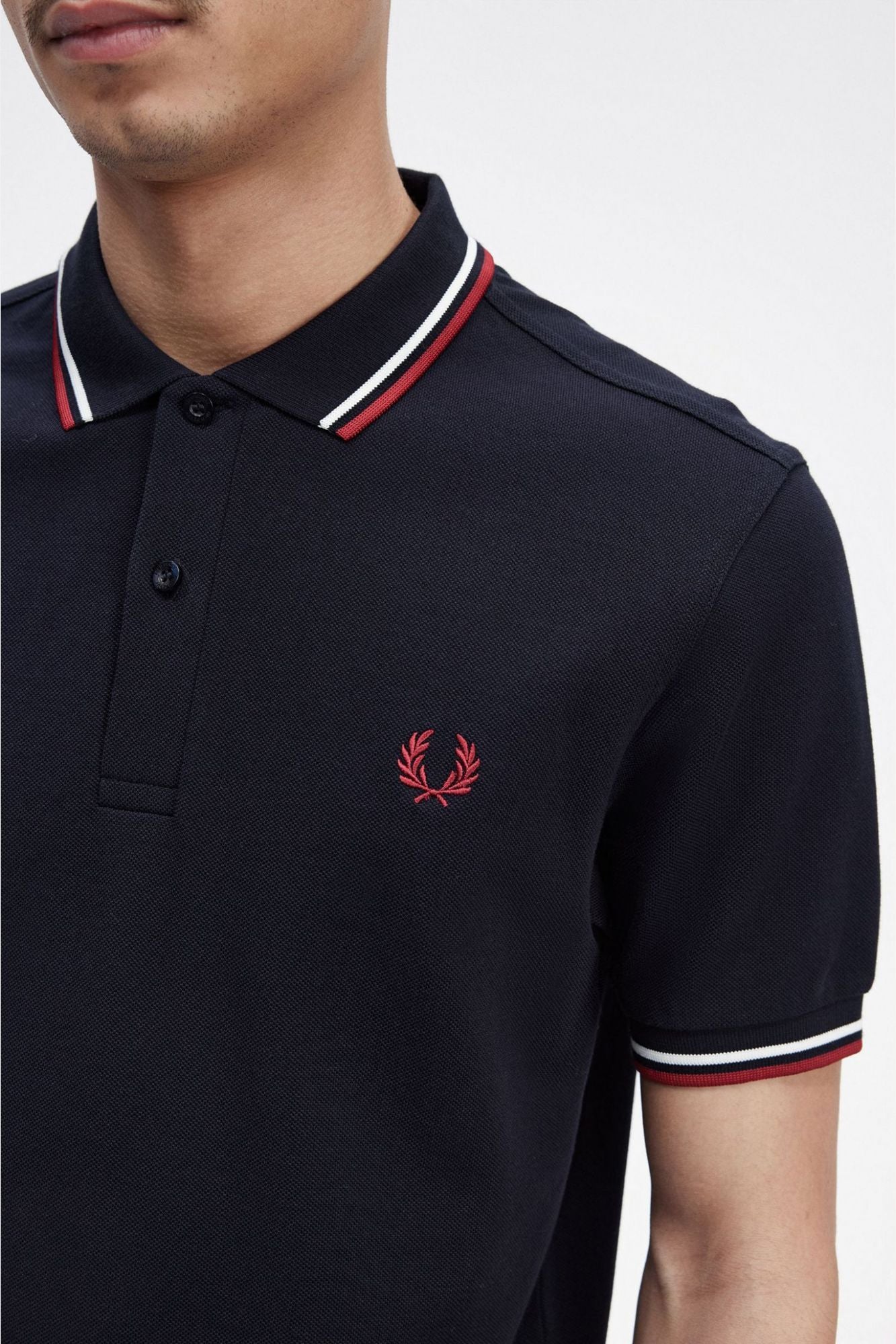 FRED PERRY TWIN TIPPED FRED PERRY SHIR en color AZUL (4)
