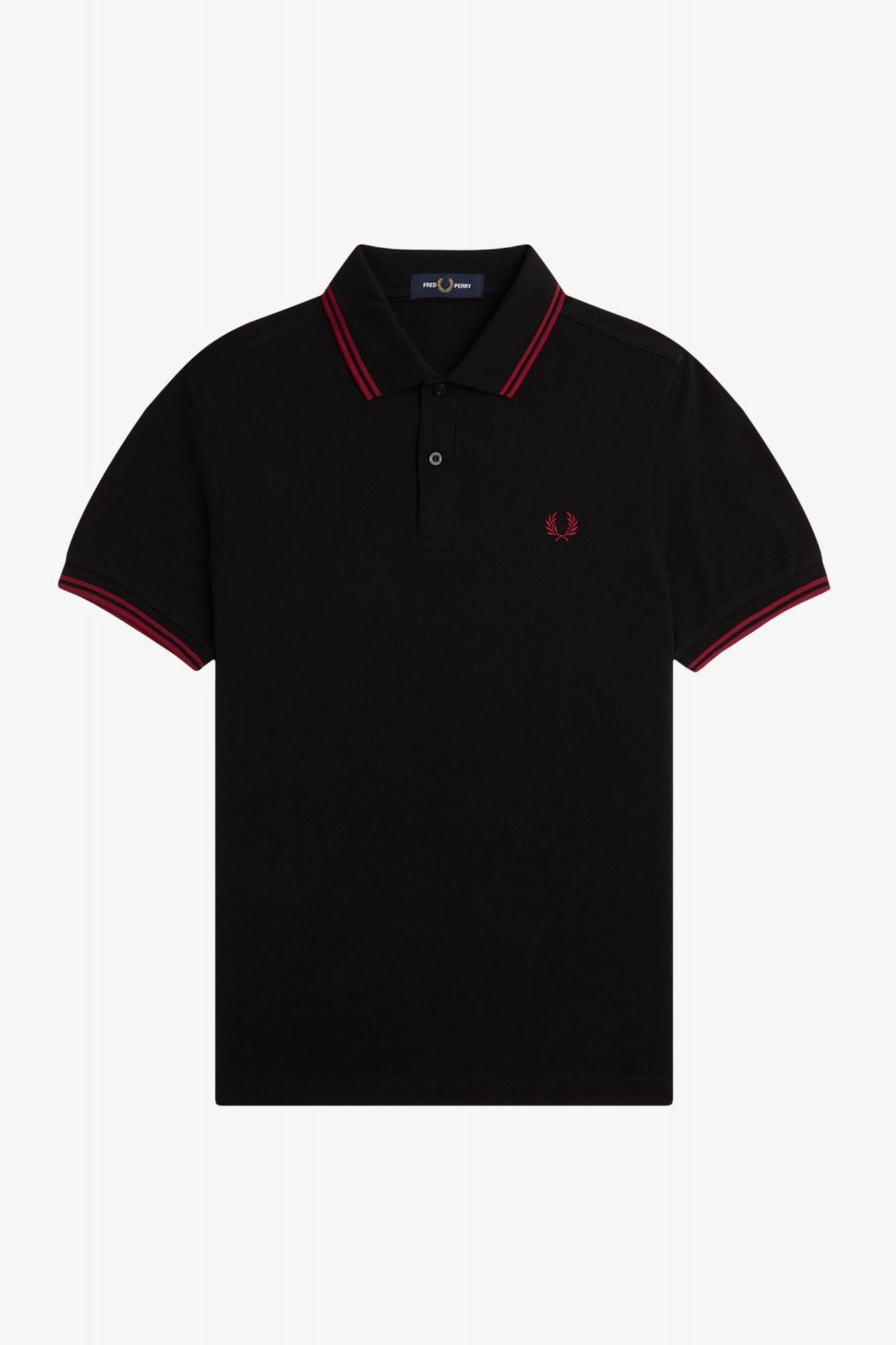 FRED PERRY TWIN TIPPED FRED PERRY SHIR en color NEGRO (2)