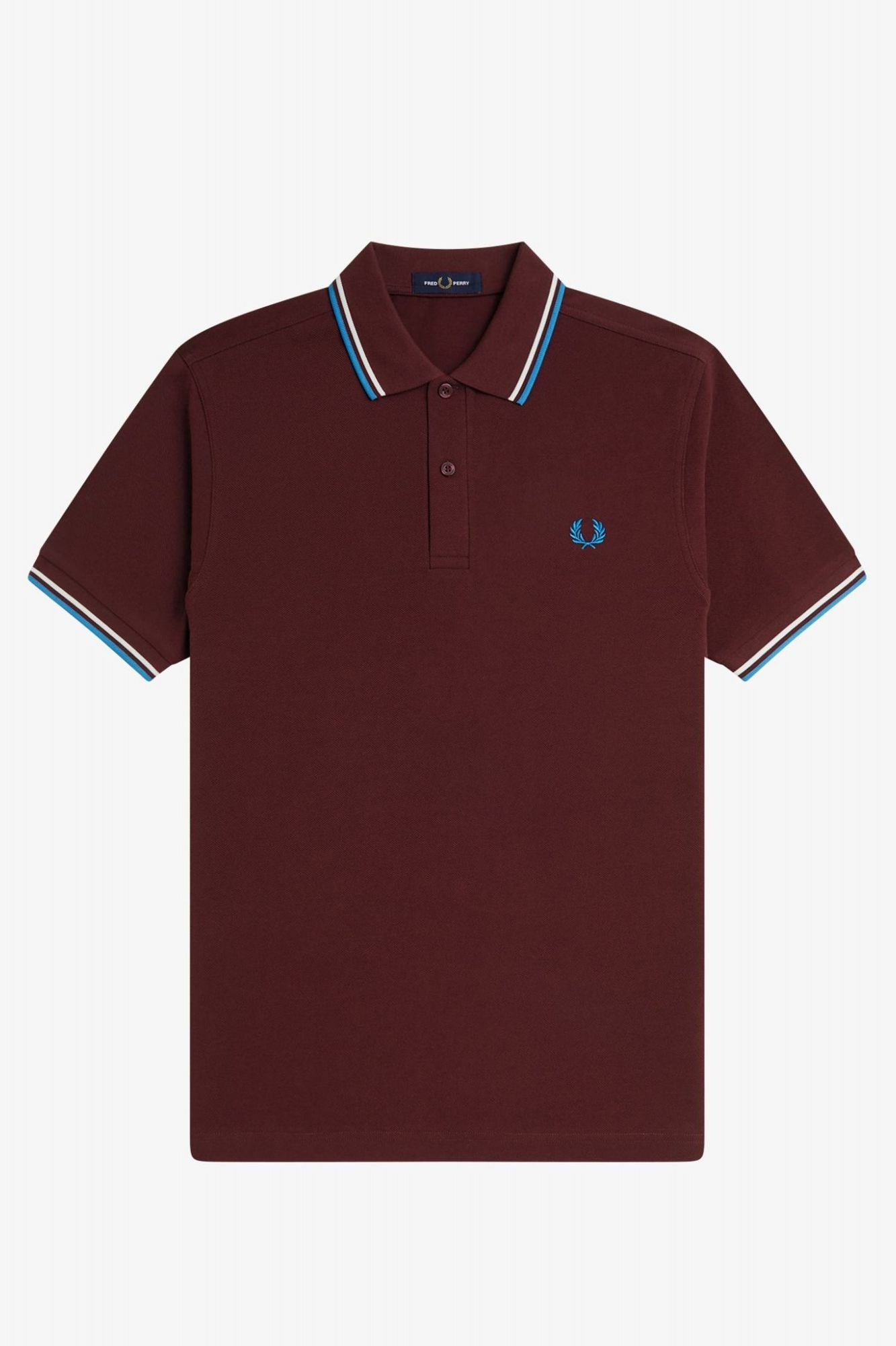 FRED PERRY TWIN TIPPED FRED PERRY SHIR en color BURDEOS (2)