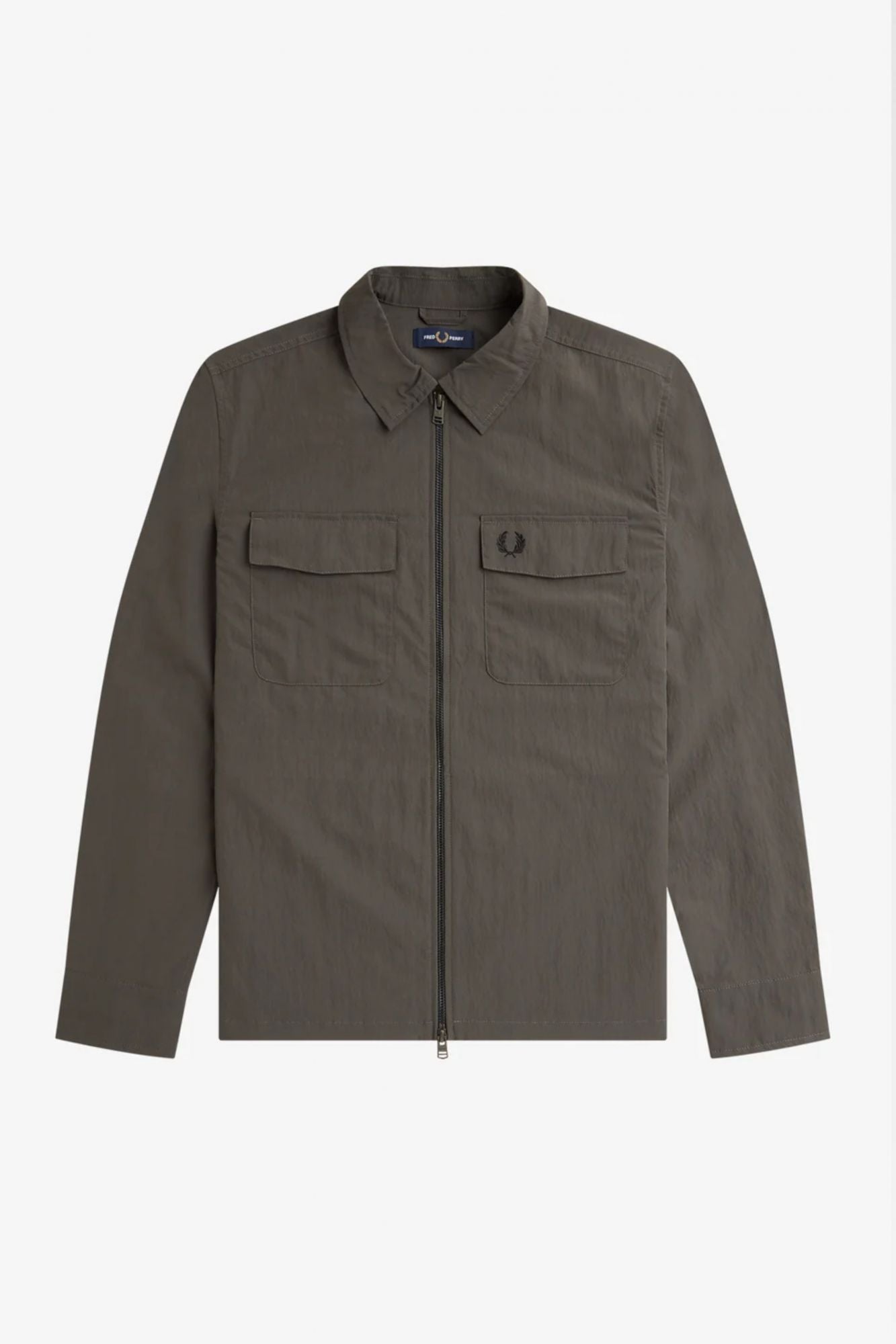 FRED PERRY ZIP THROUGH OVERSHIRT en color VERDE (2)