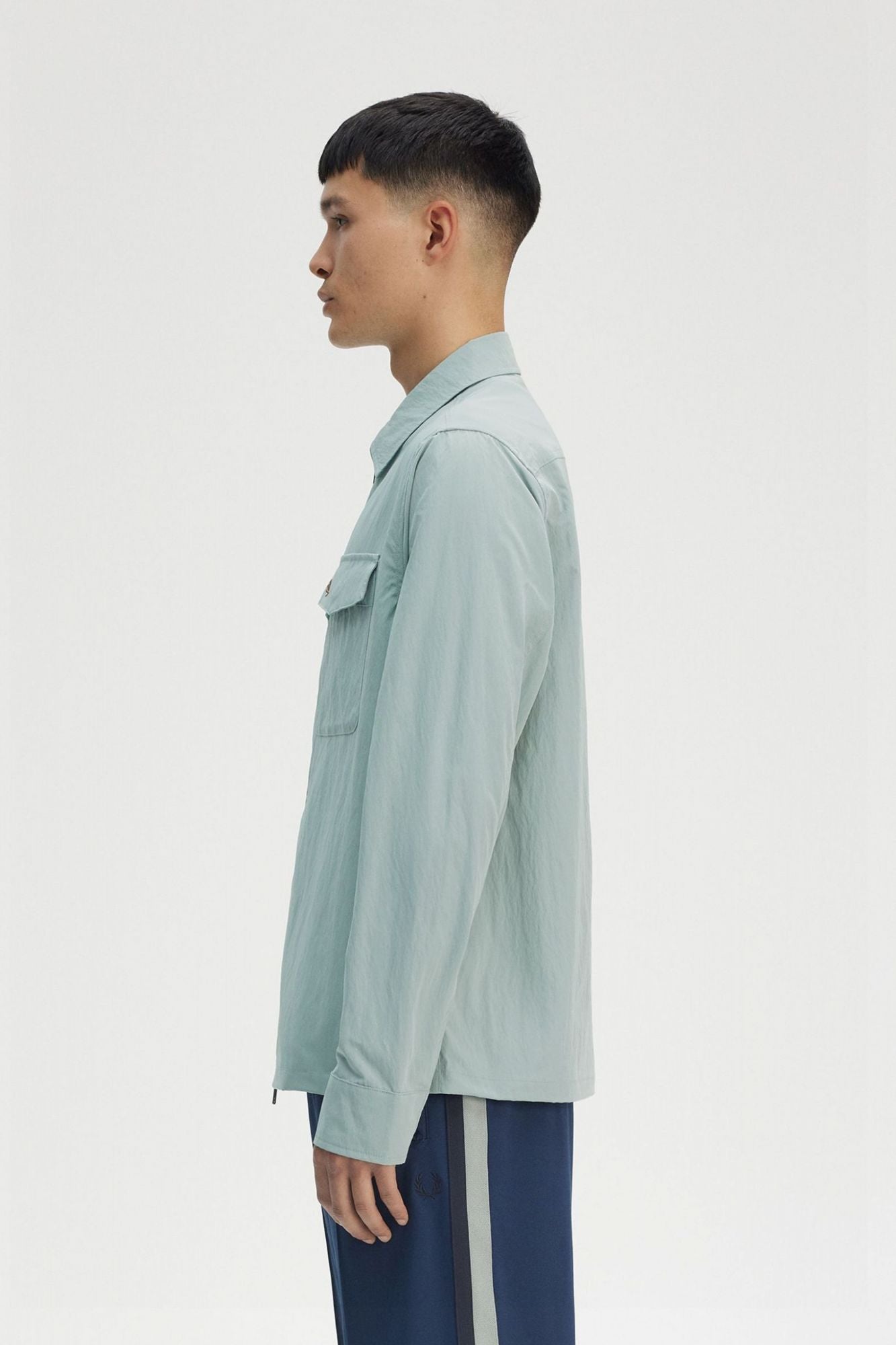 FRED PERRY ZIP THROUGH OVERSHIRT en color AZUL (3)