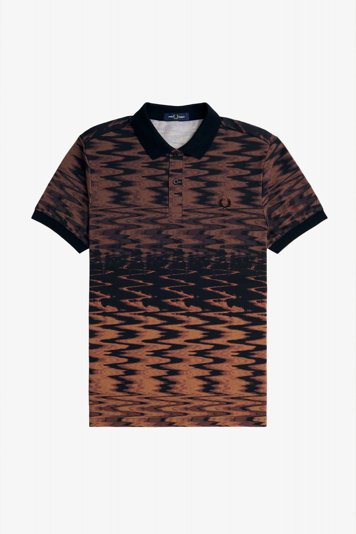 FRED PERRY WAVE GRAPHIC FP POLO SHIRT M7732FP en color NEGRO (2)