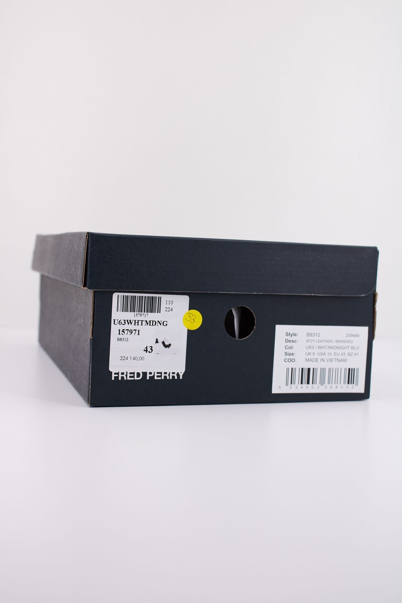 FRED PERRY B721 LEATHER/BRANDE en color BLANCO (6)