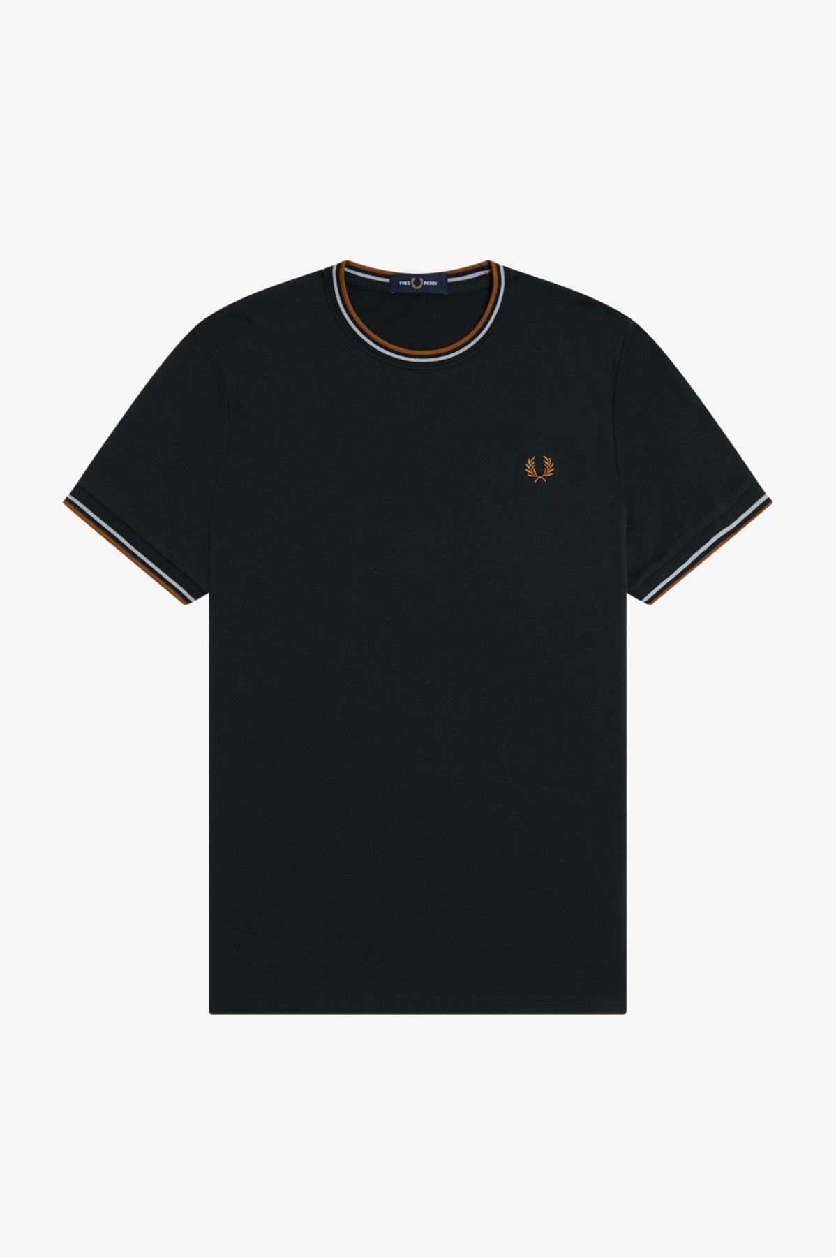 FRED PERRY M1588FP TWIN TIPPED T SHIRT en color VERDE (2)