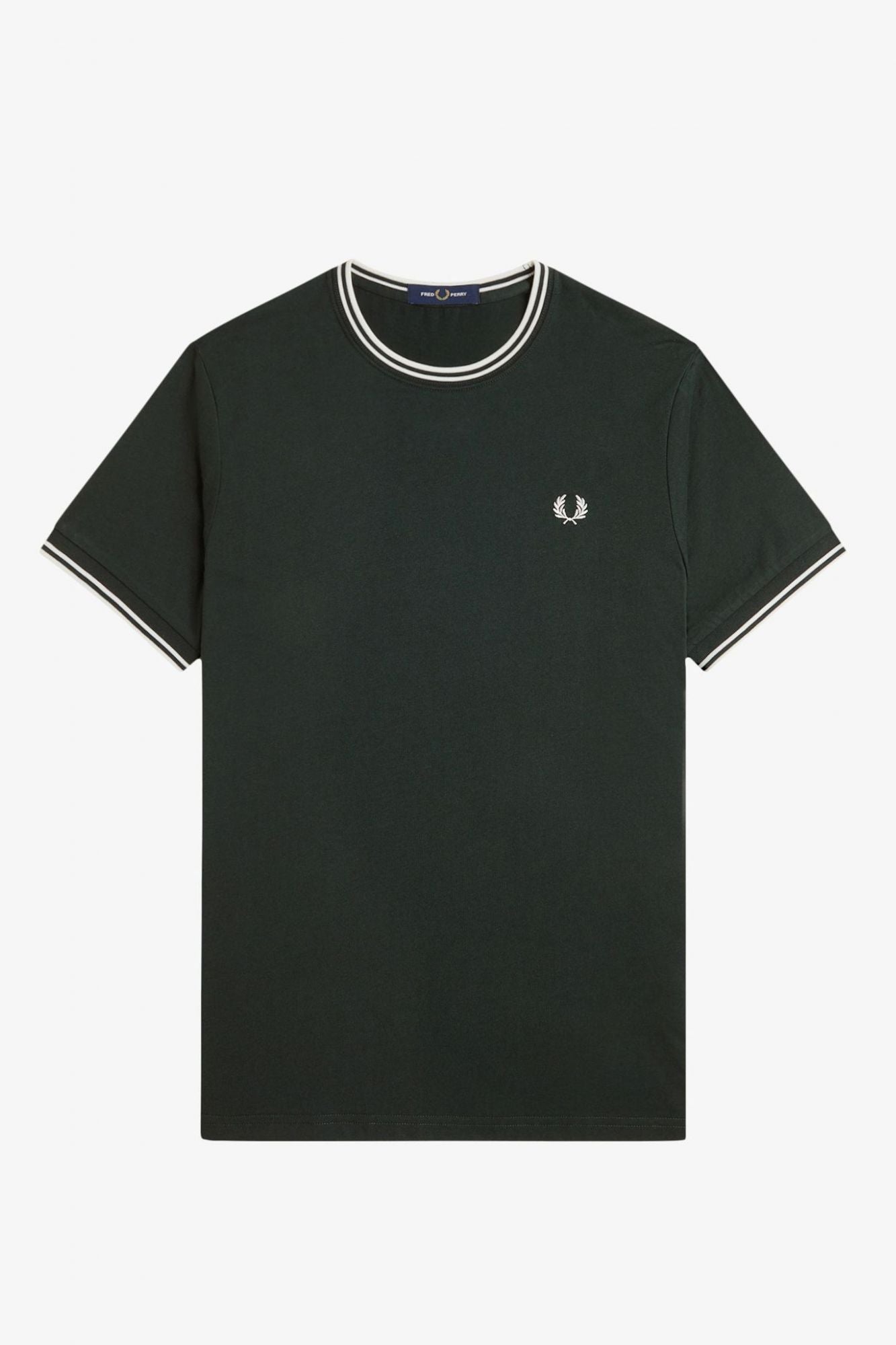 FRED PERRY TWIN TIPPED T-SHIRT en color VERDE (2)