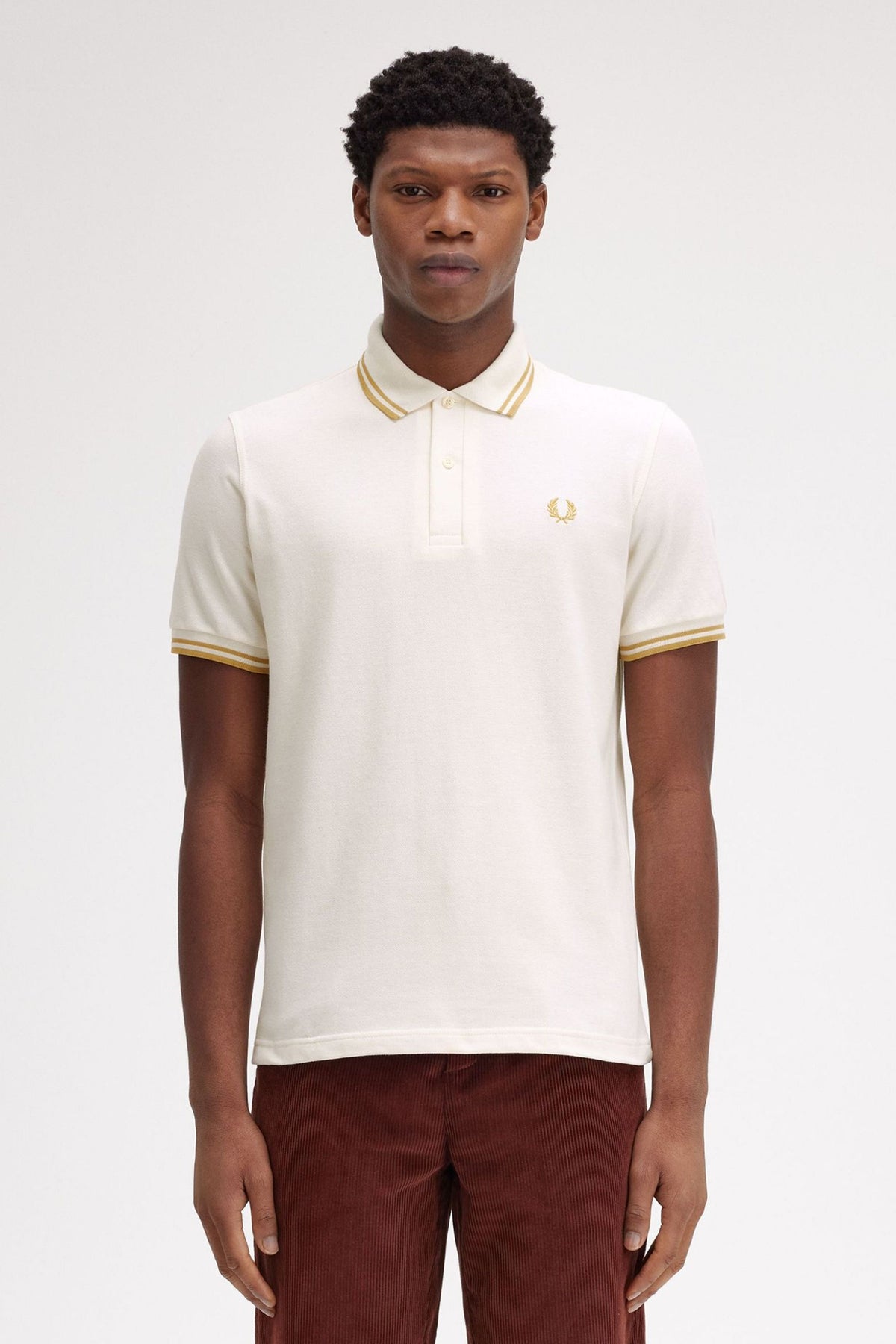 FRED PERRY SINGLE TIPPED FRED PERRY SHIRT M2FP en color BLANCO (1)