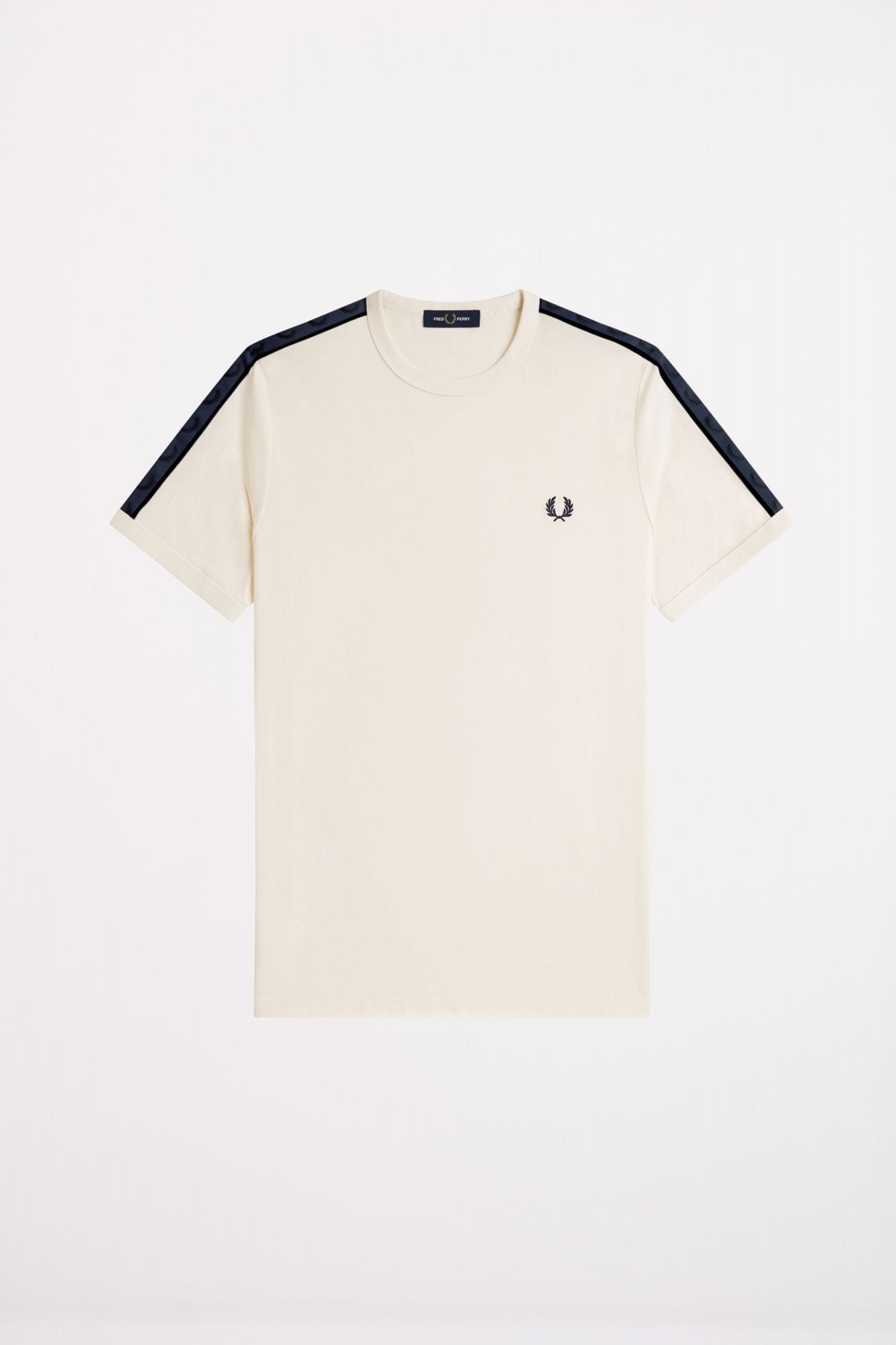 FRED PERRY CONTRAST TAPE RINGER T-SHIR en color BEIS (2)