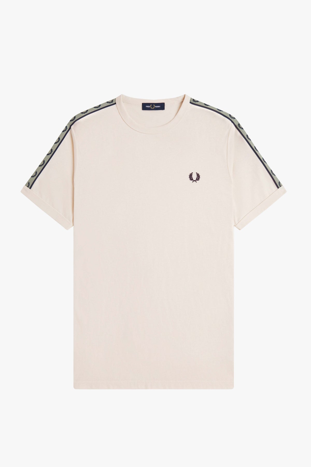 FRED PERRY CONTRAST TAPE RINGER T-SHIR en color BLANCO (3)