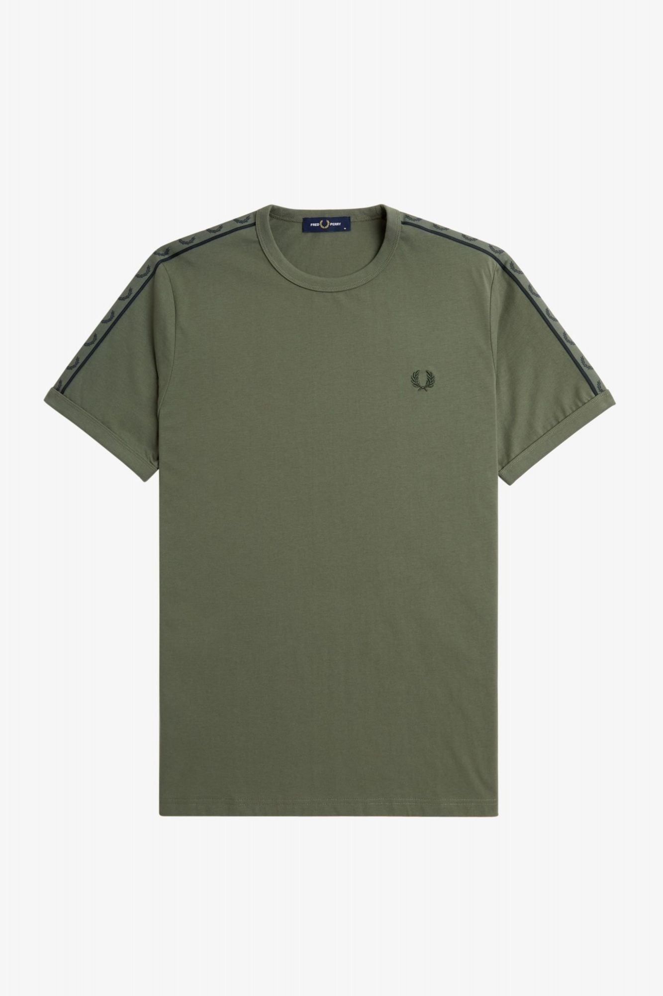 FRED PERRY CONTRAST TAPE RINGER T-SHIR en color VERDE (2)