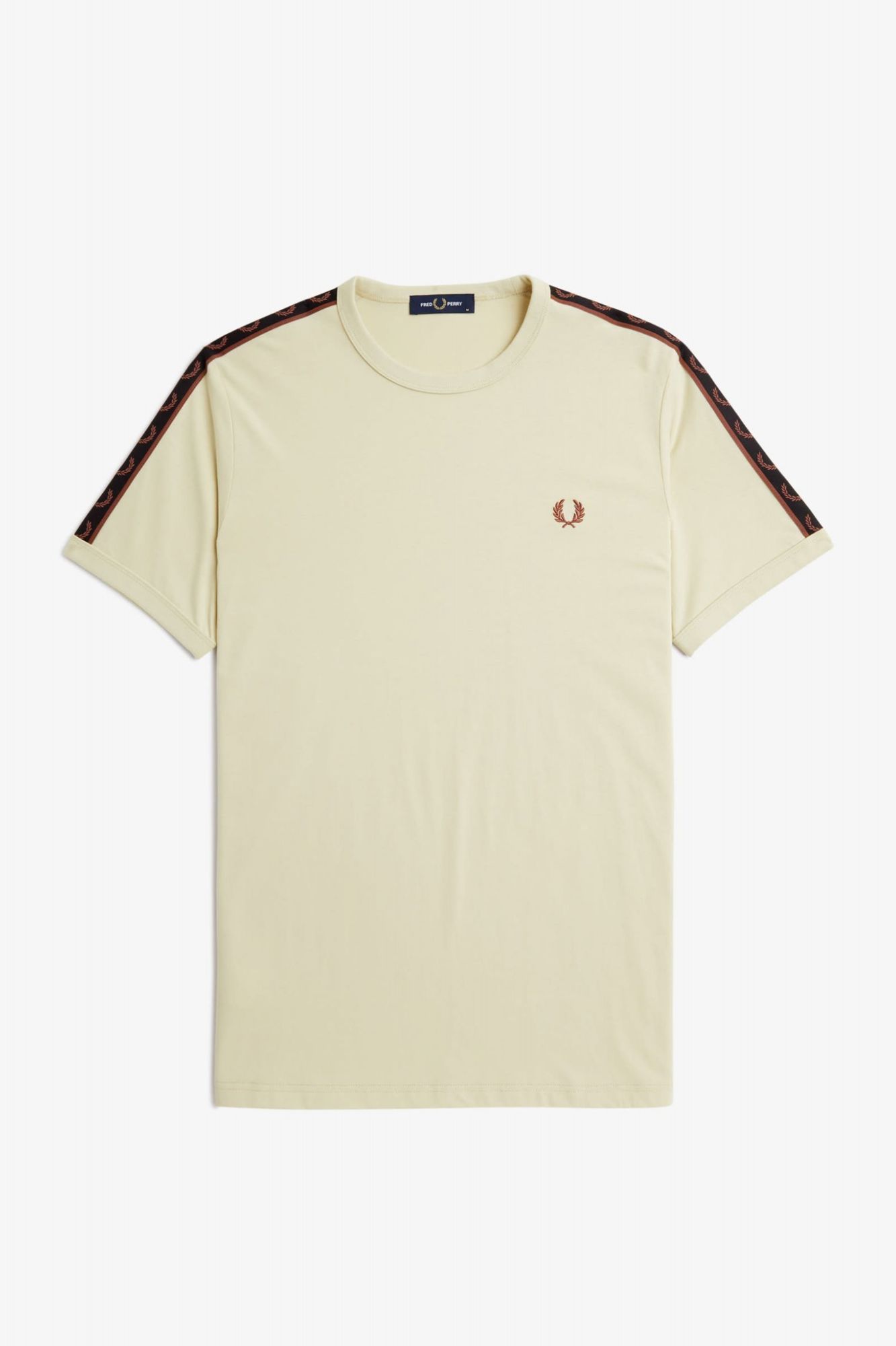 FRED PERRY CONTRAST TAPE RINGER T-SHIR en color BEIS (2)