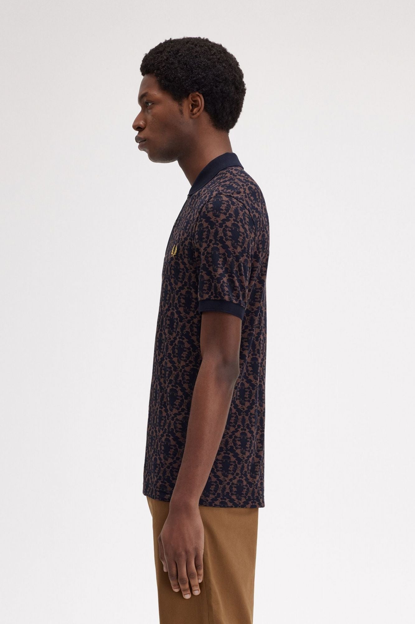 FRED PERRY REPEAT PRINT POLO SHIRT en color AZUL (3)