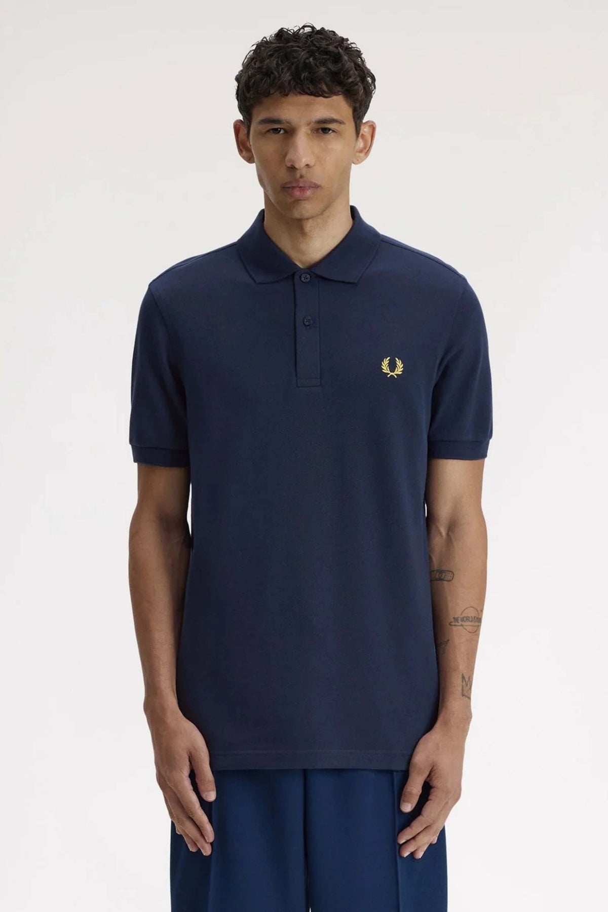 FRED PERRY PLAIN FRED PERRY SHIRT en color AZUL (1)