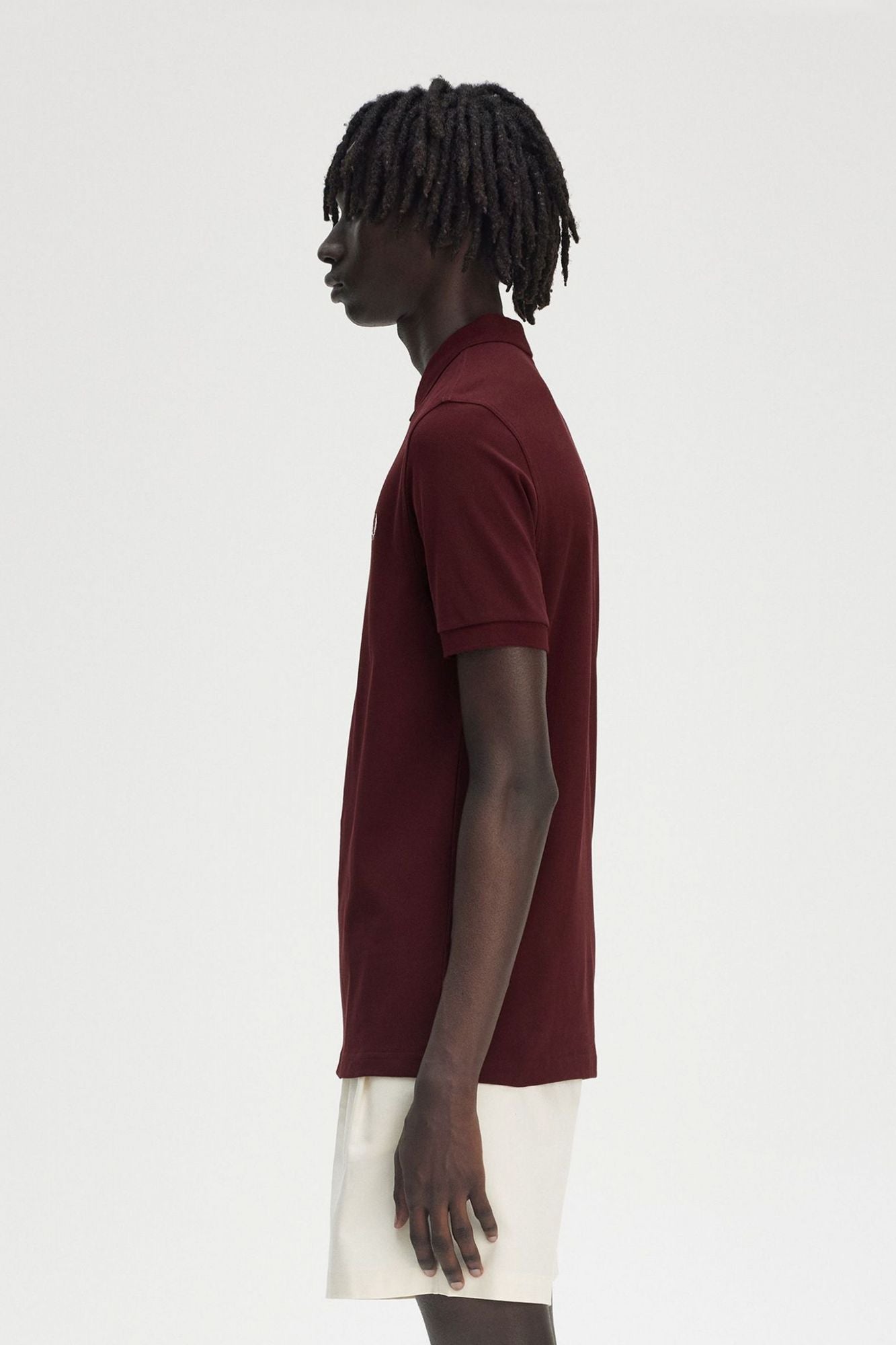 FRED PERRY PLAIN FRED PERRY SHIRT en color BURDEOS (3)