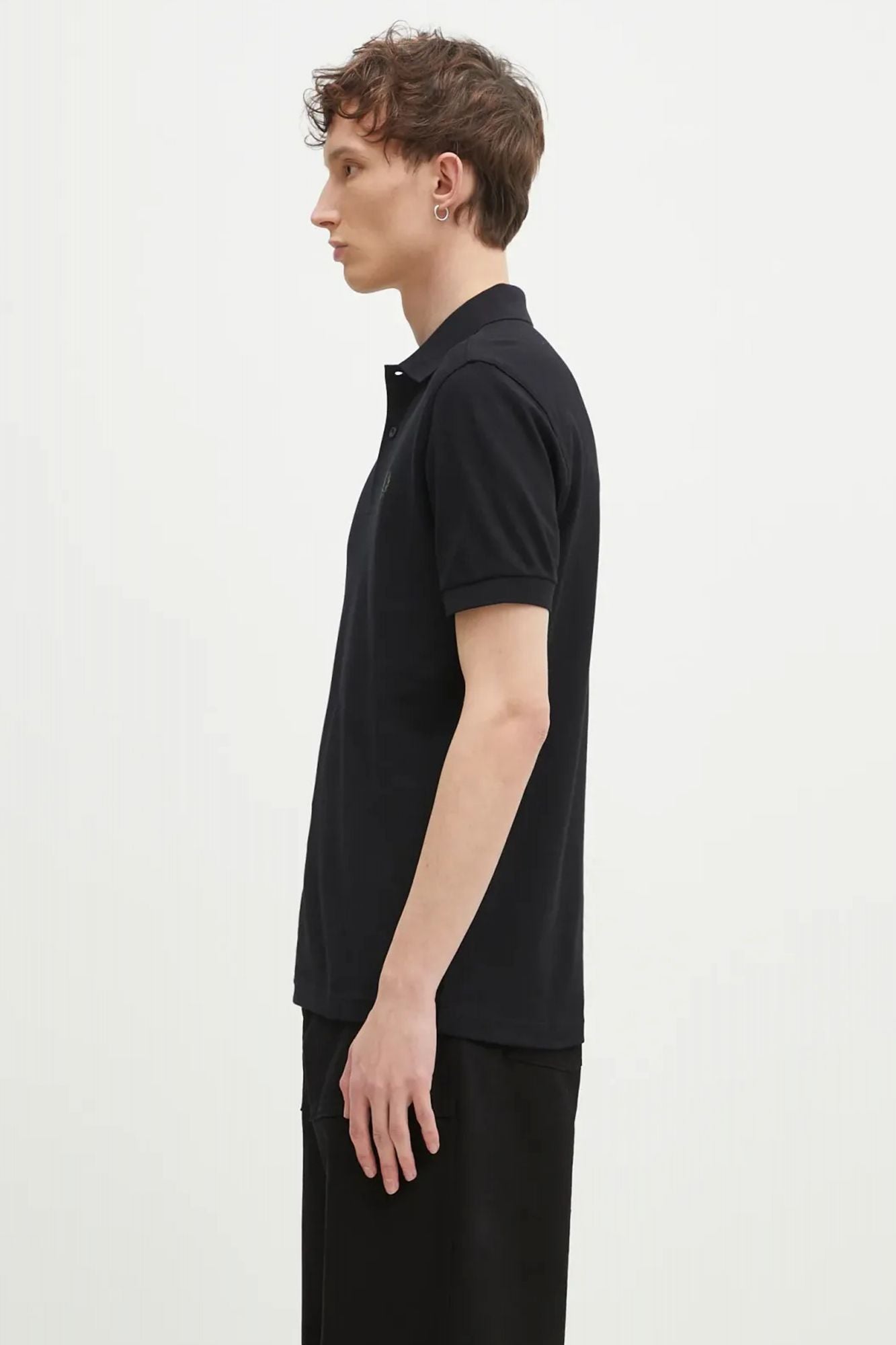 FRED PERRY PLAIN FRED PERRY SHIRT en color NEGRO (2)