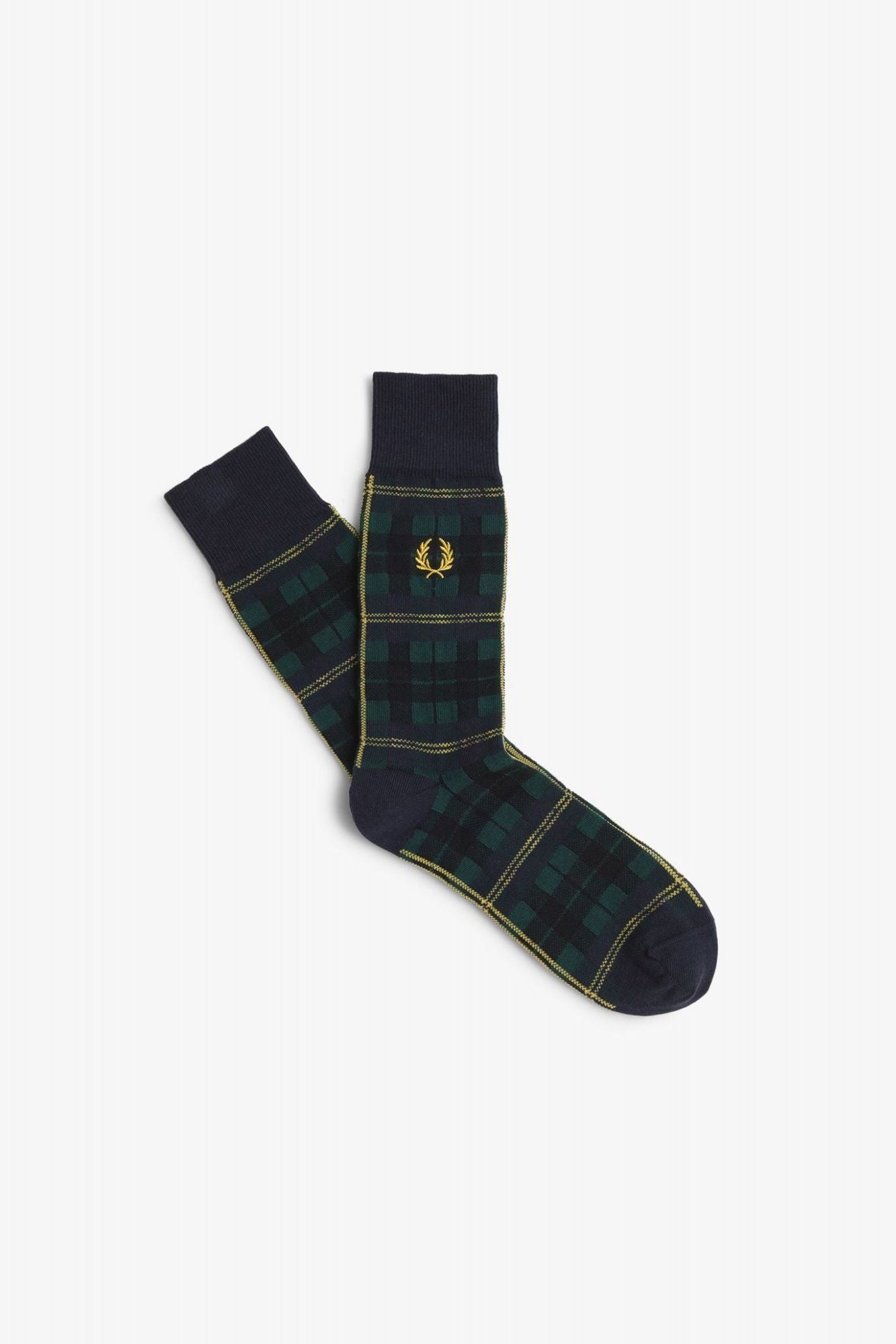 FRED PERRY CHECK SOCK en color AZUL (1)
