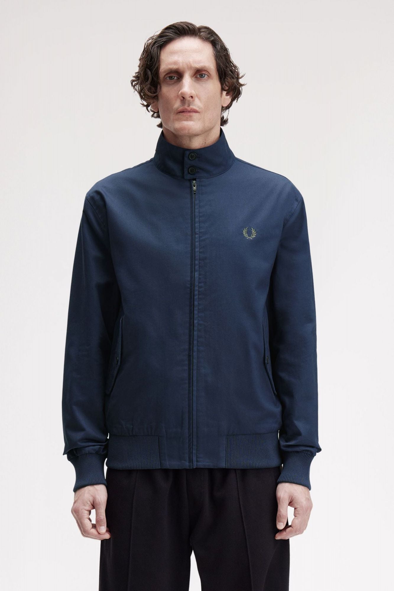 FRED PERRY HARRINGTON JACKET en color AZUL (1)