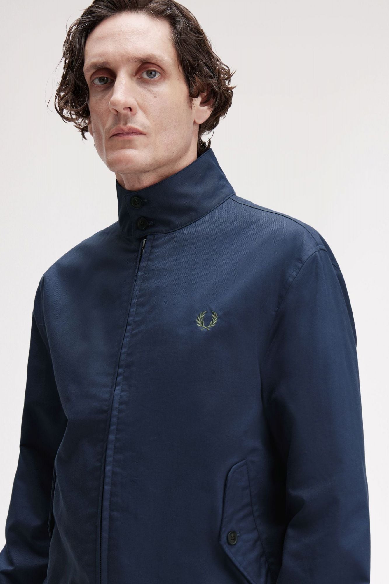FRED PERRY HARRINGTON JACKET en color AZUL (4)