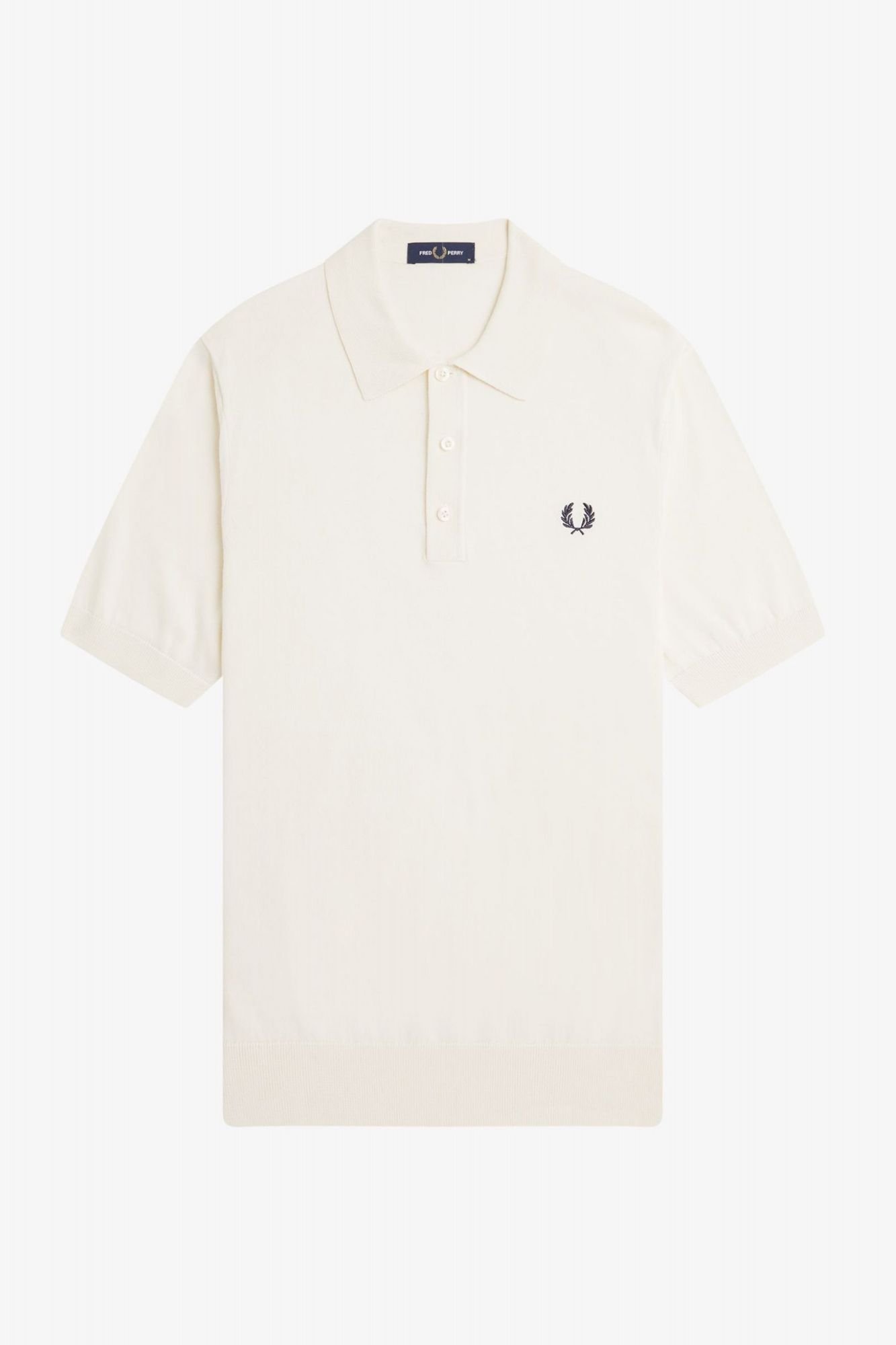 FRED PERRY COTTON KITTED SHIRT en color BEIS (2)
