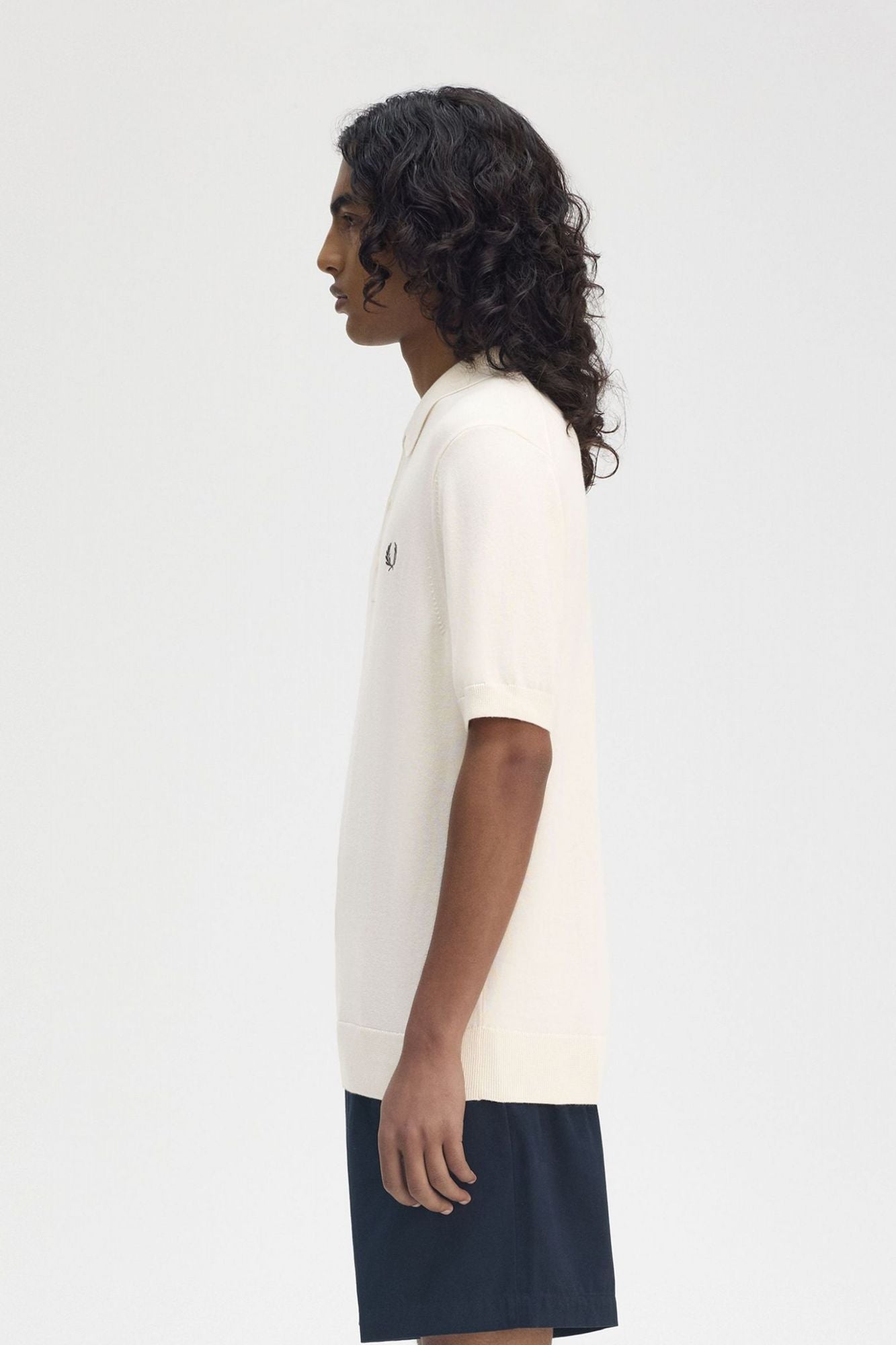 FRED PERRY COTTON KITTED SHIRT en color BEIS (3)