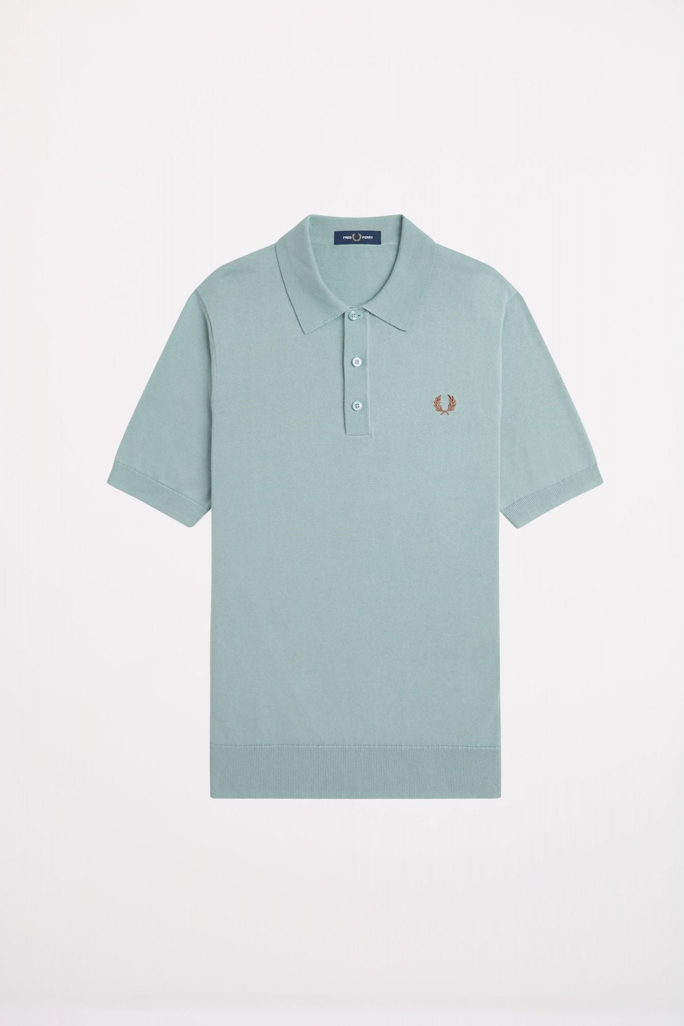 FRED PERRY COTTON KITTED SHIRT en color AZUL (2)