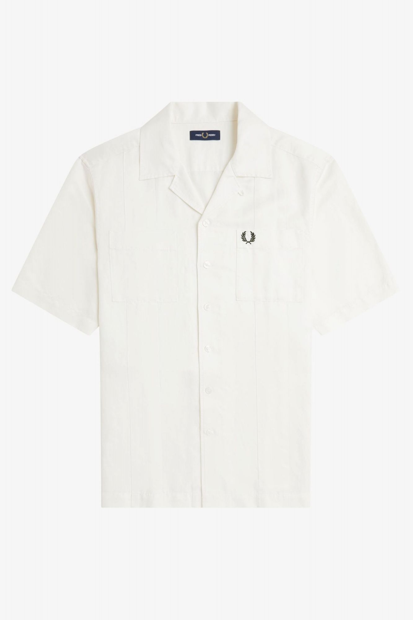 FRED PERRY LINEN BLEND REVERE COLLAR S en color BLANCO (2)