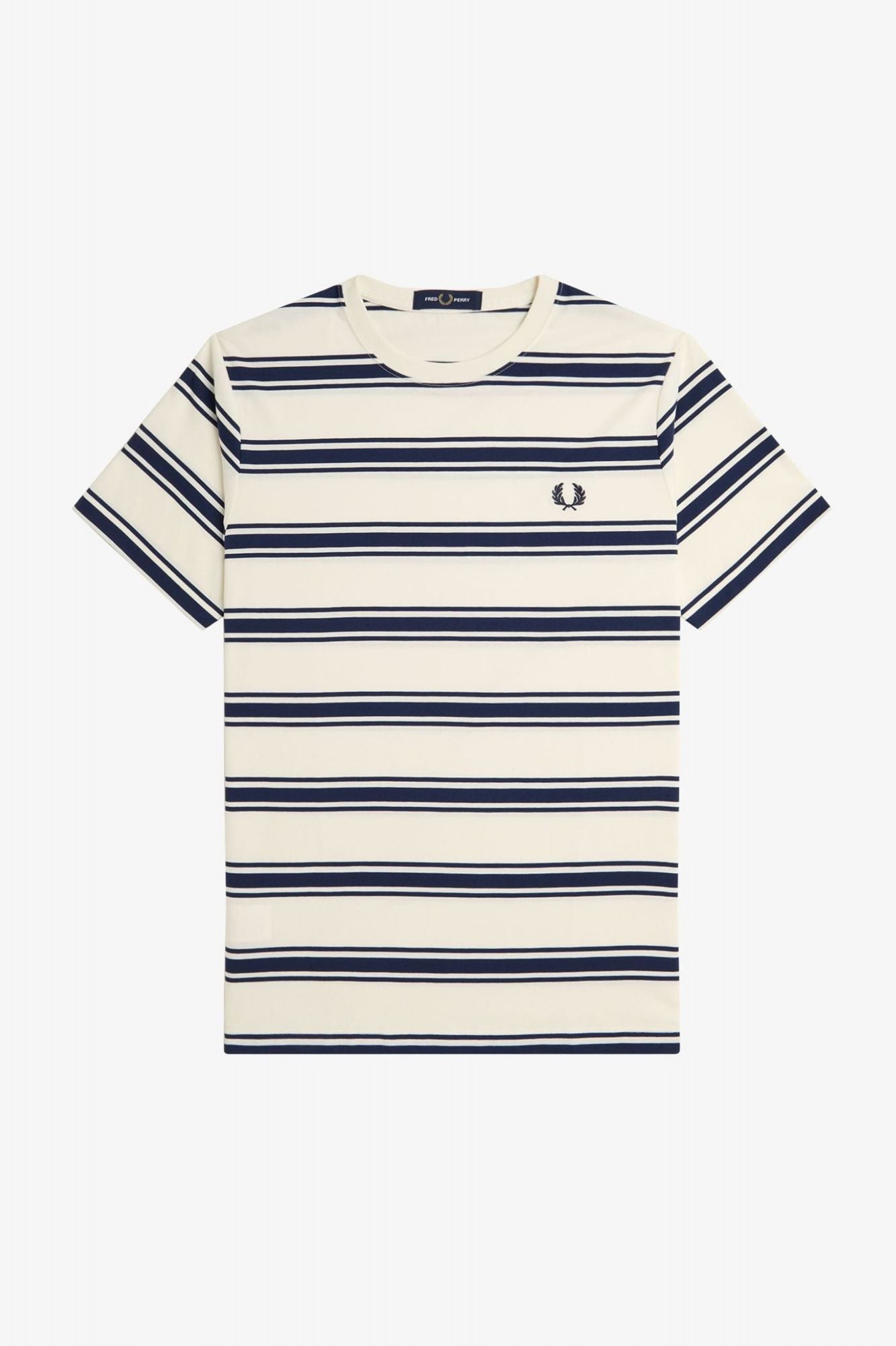 FRED PERRY FINE STRIPE T-SHIRT en color BLANCO (2)