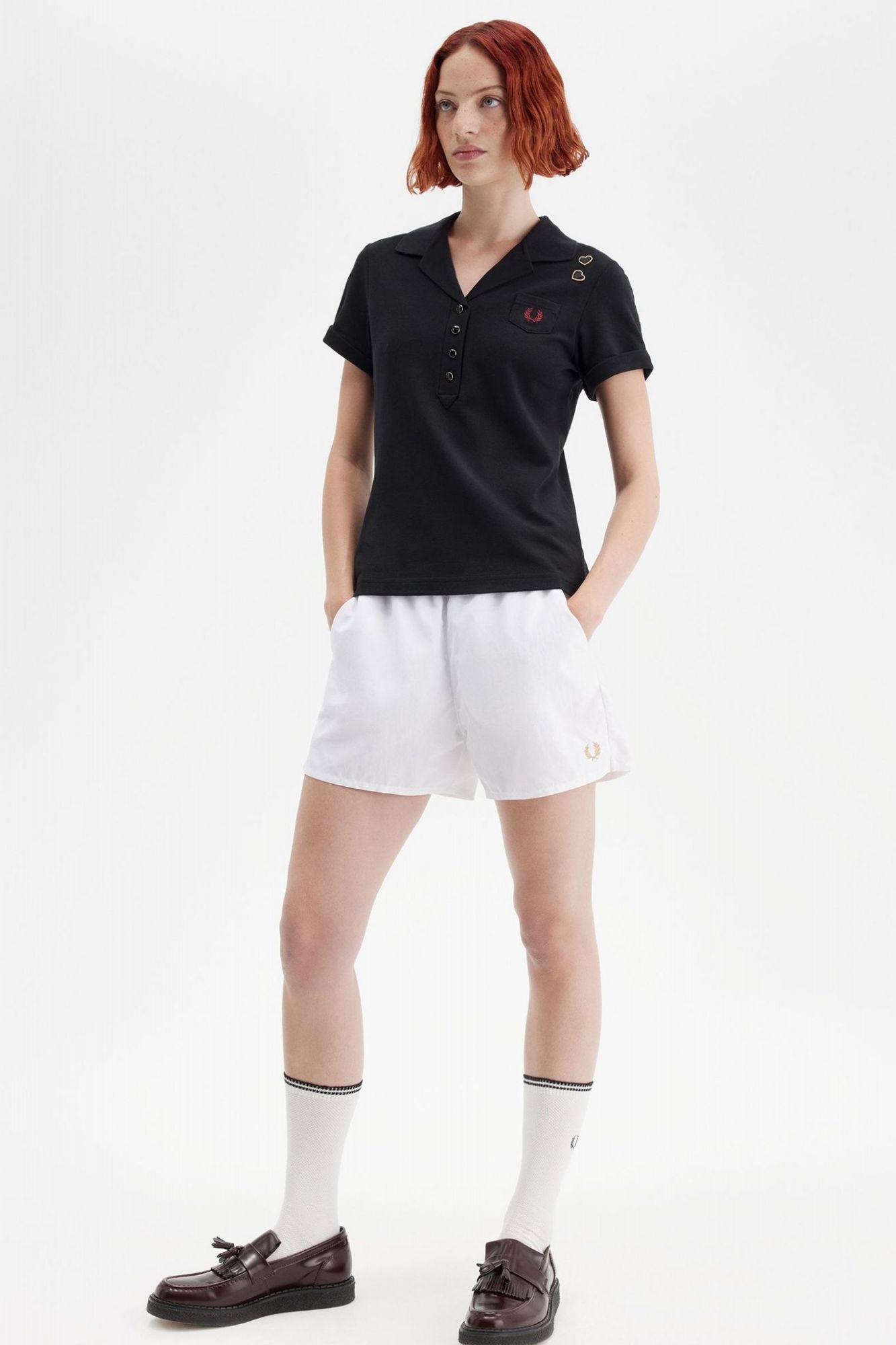FRED PERRY POCKET DETAIL POLO SHIRT en color NEGRO (4)