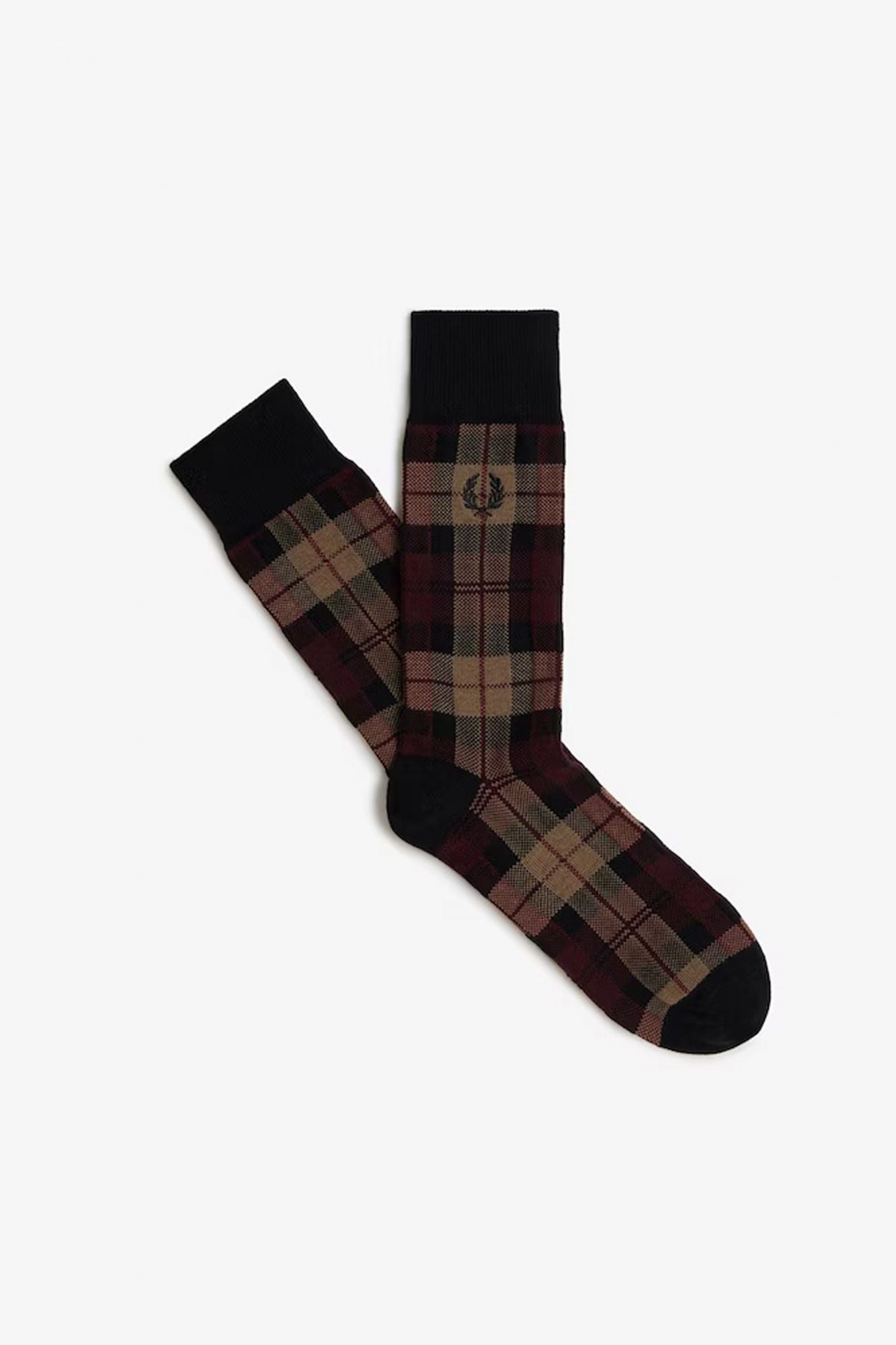FRED PERRY TARTAN SOCK en color BURDEOS (1)