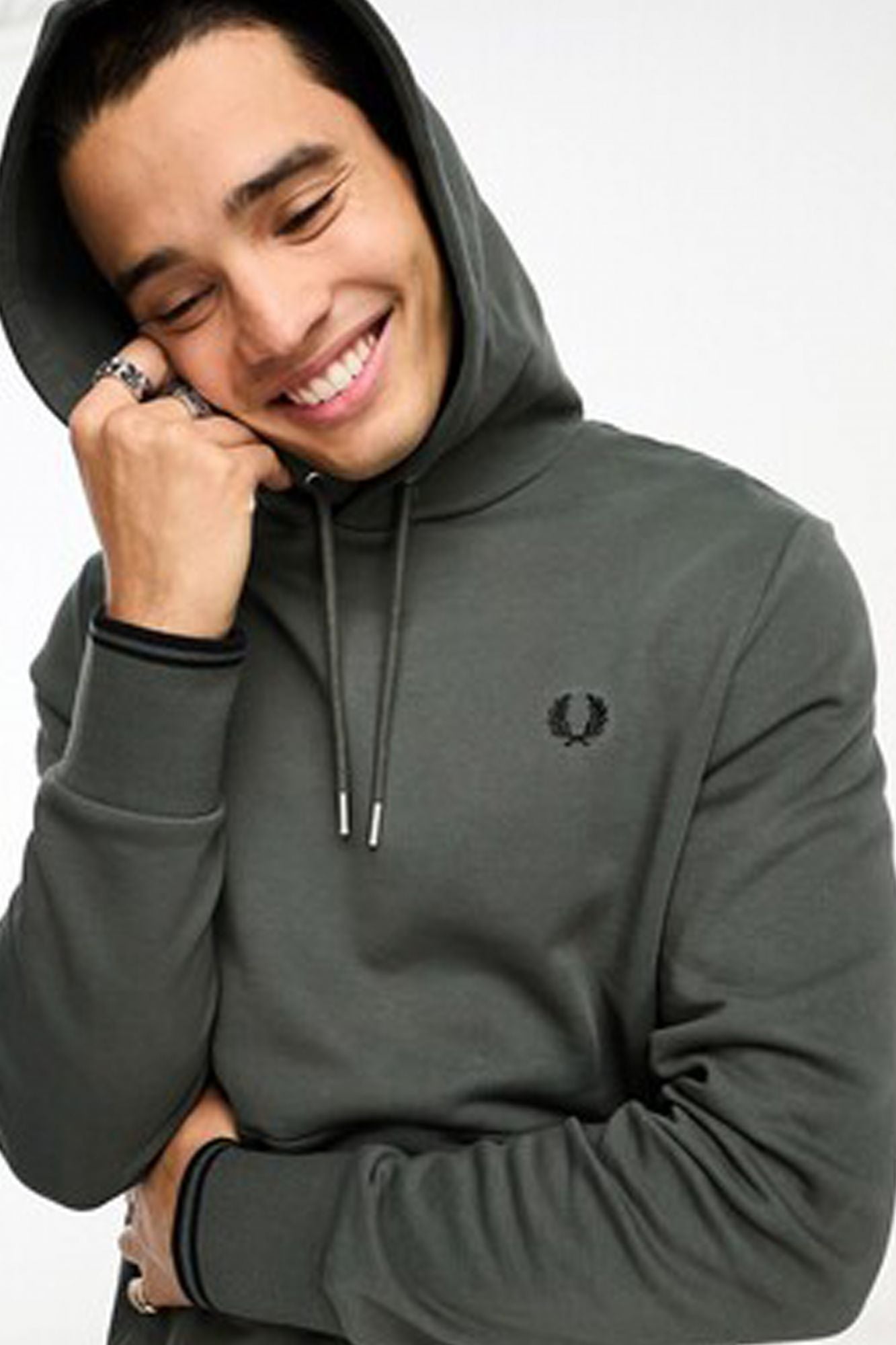 FRED PERRY HOODIE en color VERDE (1)