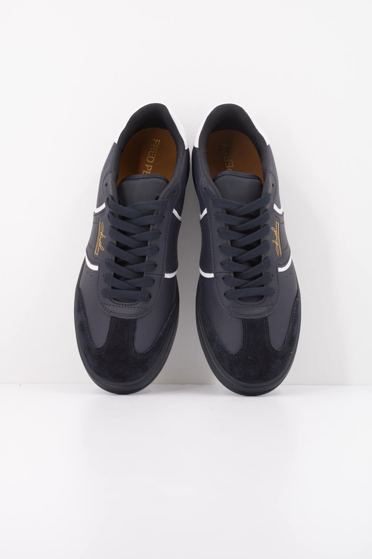 FRED PERRY B4 EMBOSSED LEATHER en color AZUL (3)