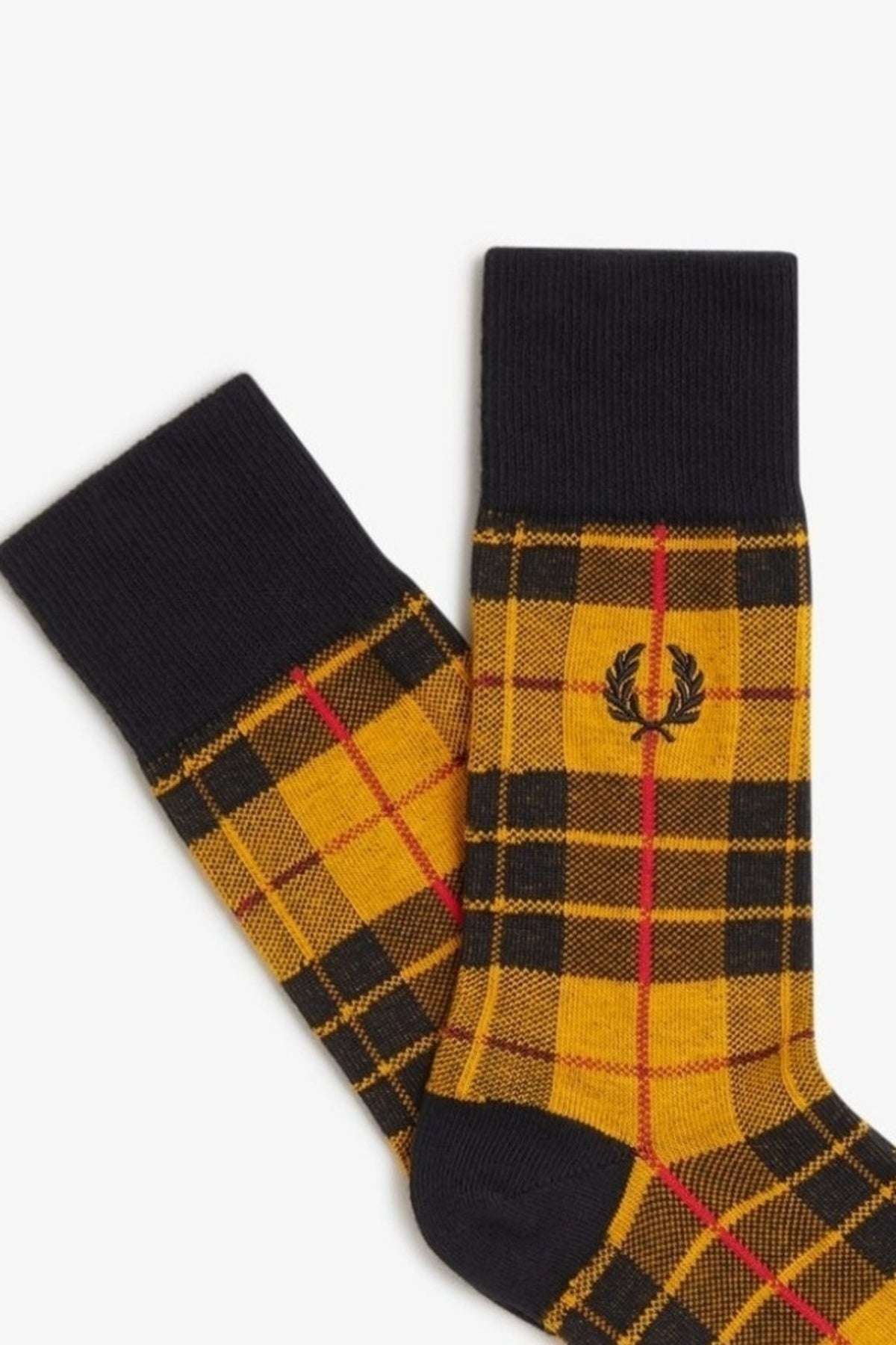 FRED PERRY TARTAN SOCK en color AMARILLO (2)