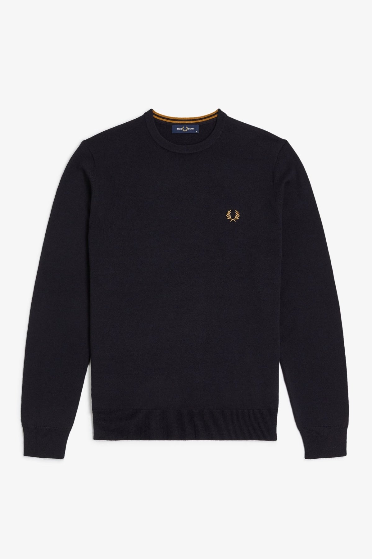 FRED PERRY CLASSIC CREW NECK JUMPER K9601FP en color AZUL (4)