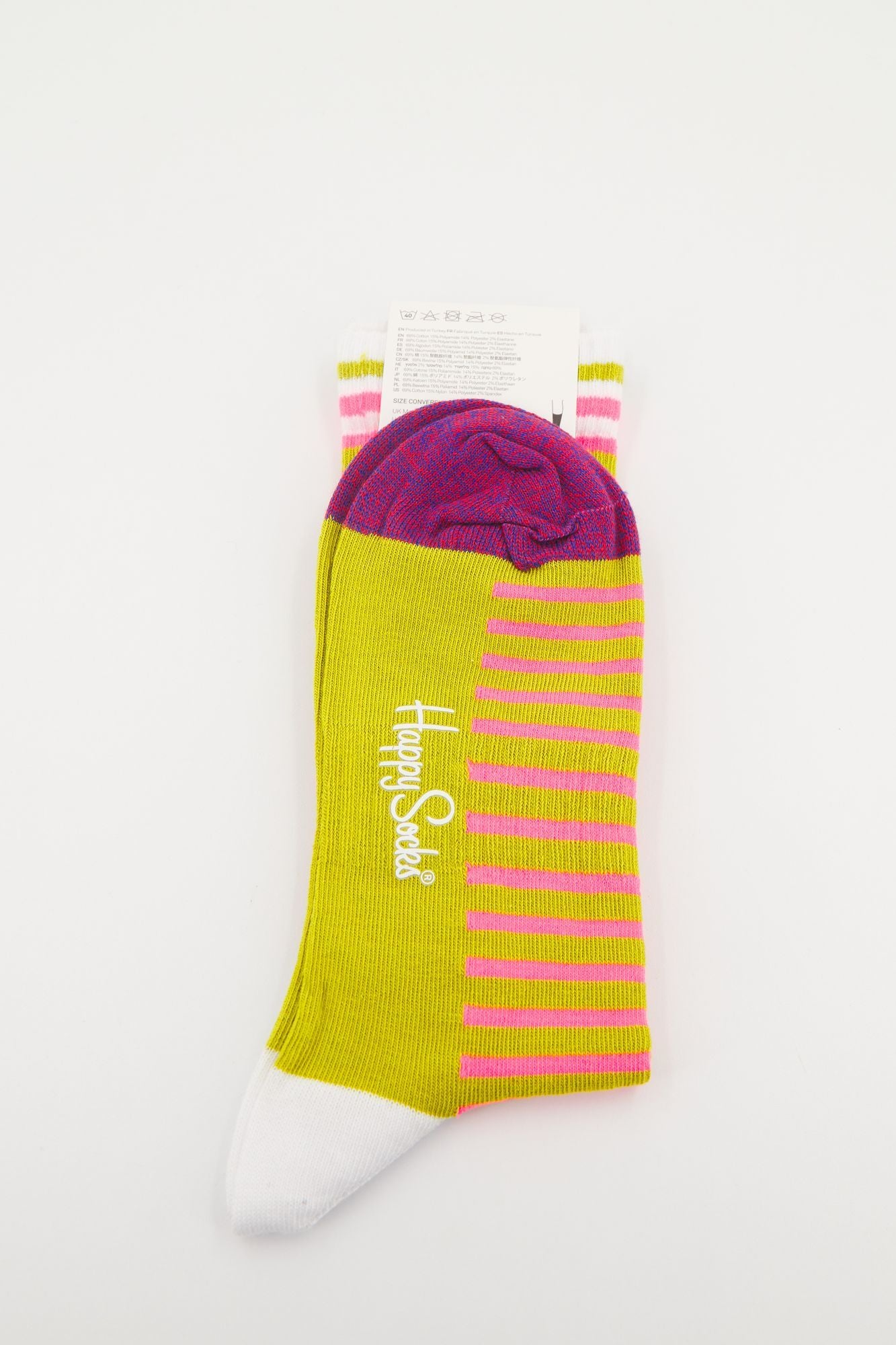 HAPPY SOCKS NEON STRIPE THIN CREW en color MULTICOLOR (2)