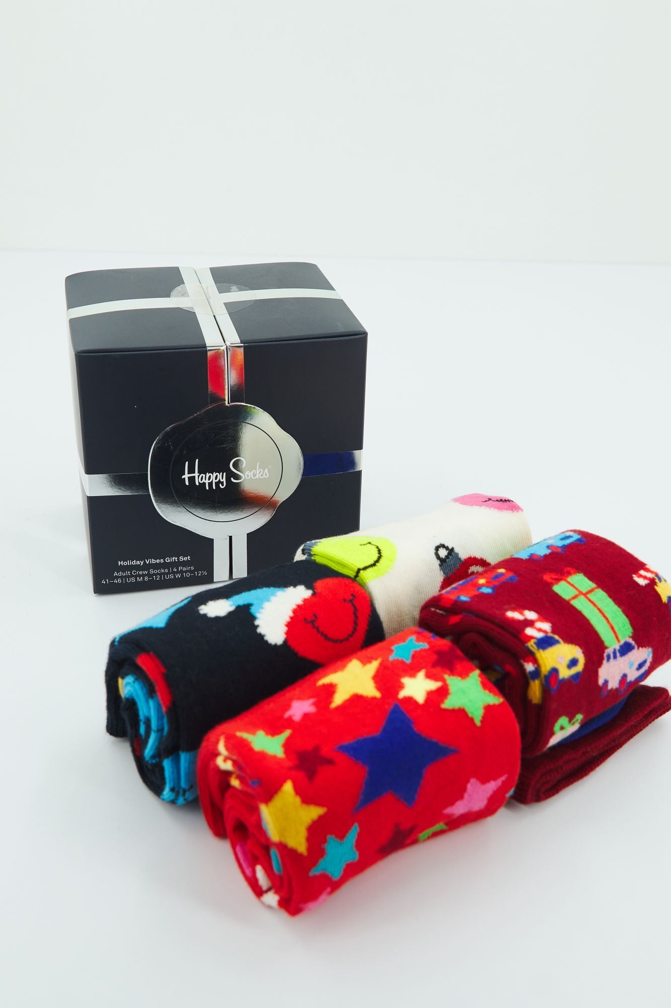 HAPPY SOCKS PACK HOLIDAY VIBES GIFT en color NEGRO (1)