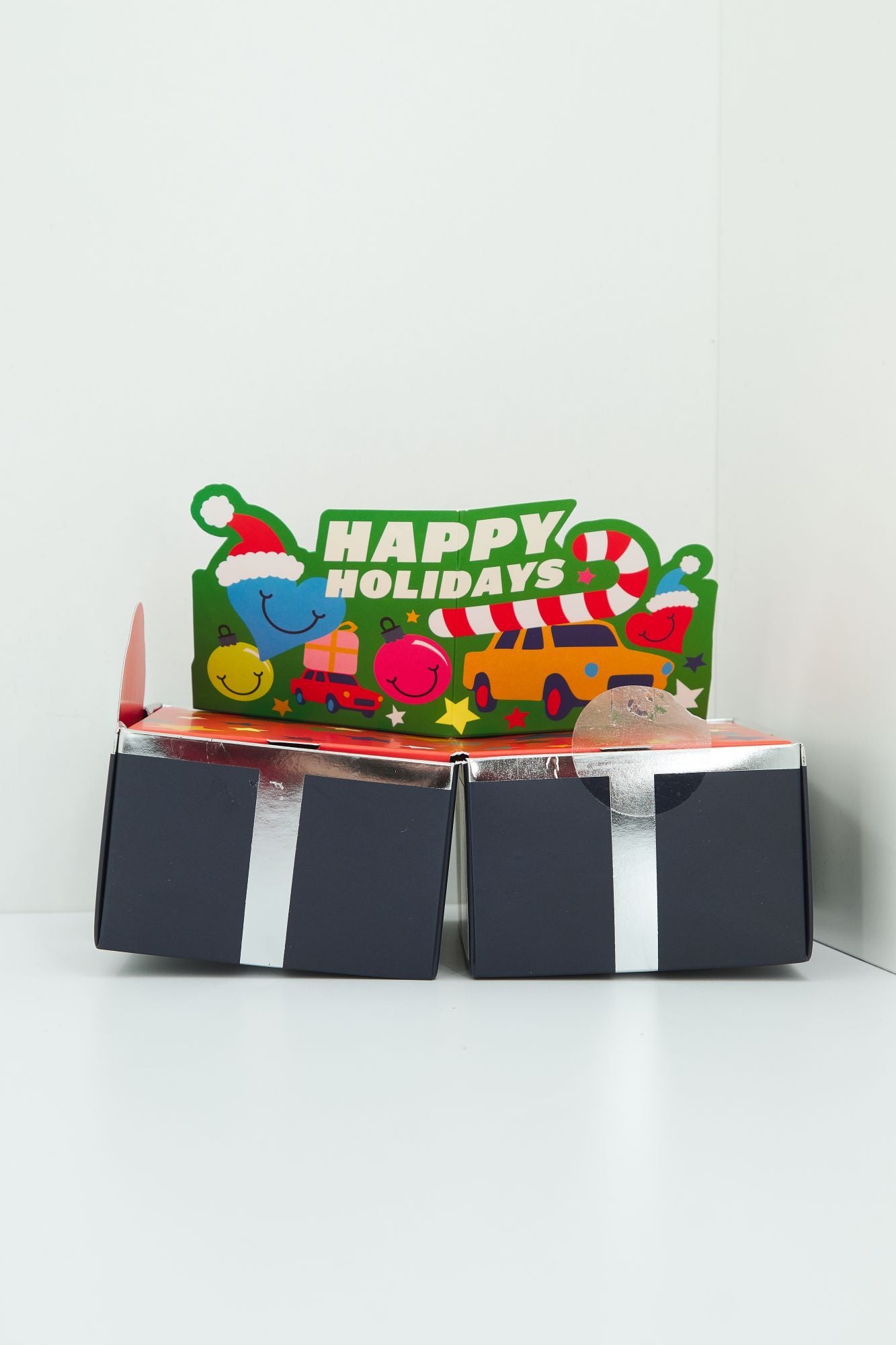 HAPPY SOCKS PACK HOLIDAY VIBES GIFT en color NEGRO (3)