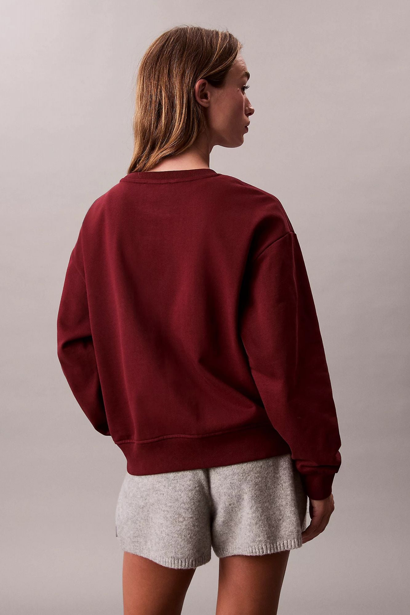 CALVIN KLEIN LS MONOLOGO FRENCH TERRY en color ROJO (3)