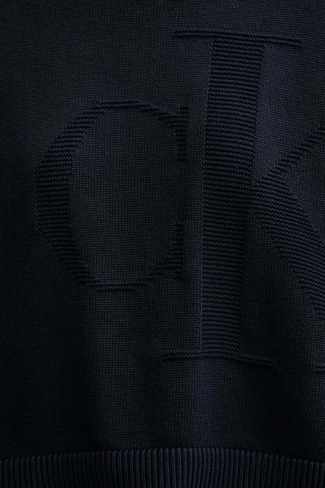 CALVIN KLEIN SMOOTH COTTON MONOGRAM SWEATER en color AZUL (4)