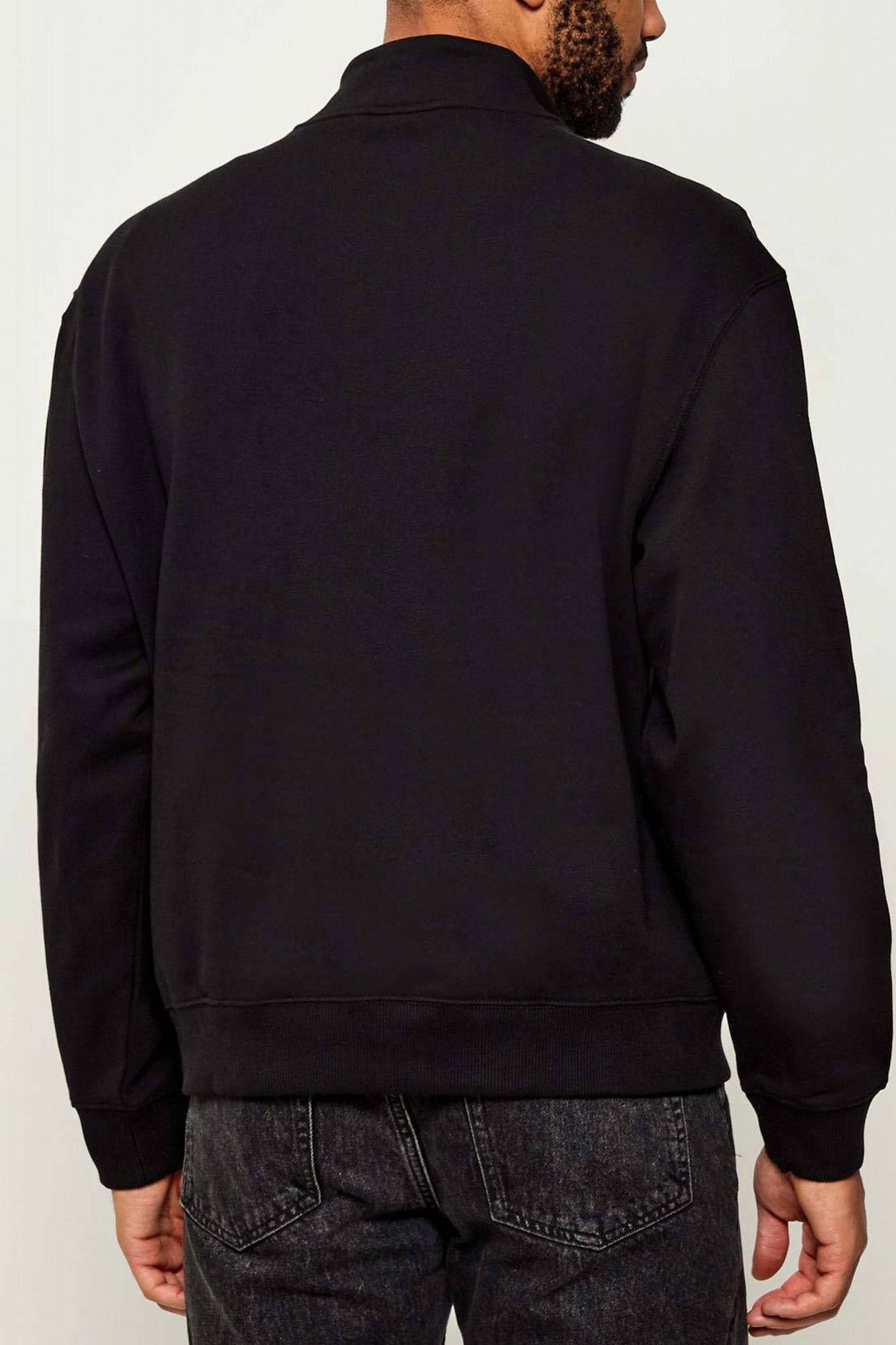 CALVIN KLEIN MICRO MONOGRAM ZIP SWEATSHIRT en color NEGRO (2)