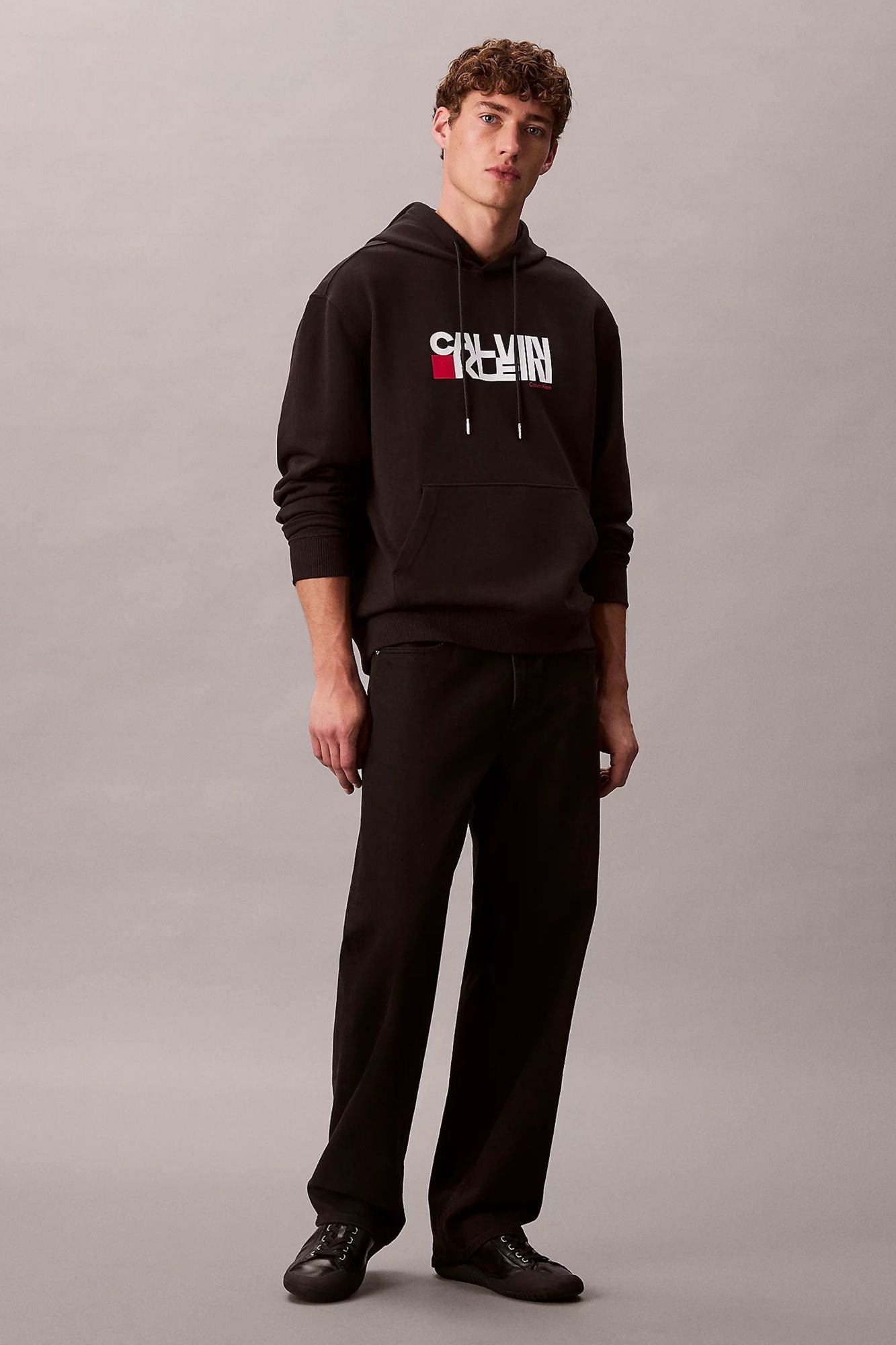 CALVIN KLEIN LS EU 350TERRY CK REDBOX en color NEGRO (4)