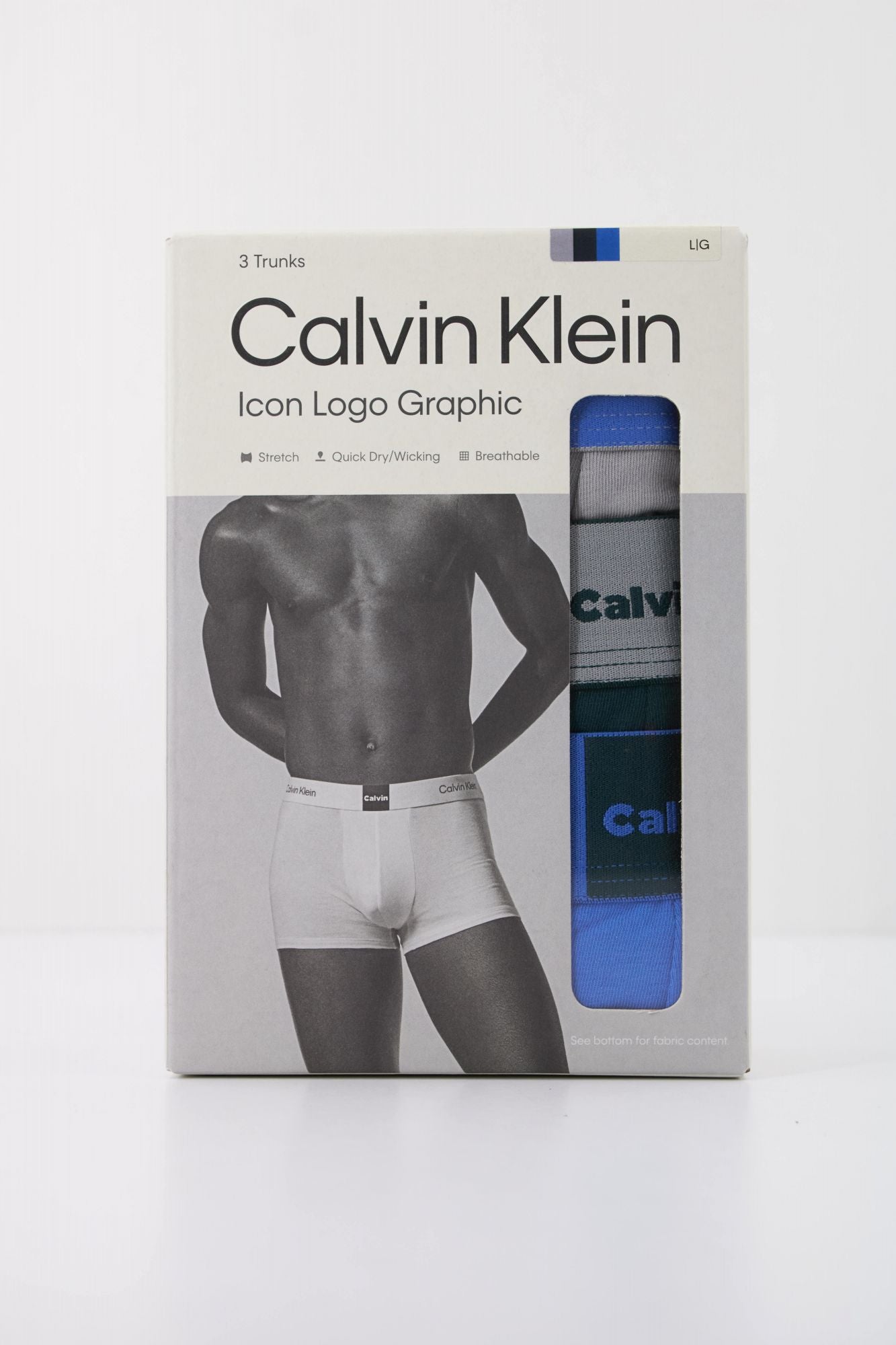 CALVIN KLEIN LOW RISE TRUNK 3PK en color AZUL (3)
