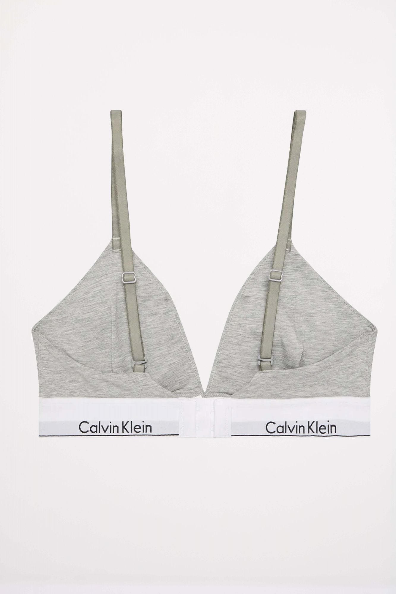 CALVIN KLEIN LIGHTLY LINED TRIANGLE BRALETTE en color GRIS (2)