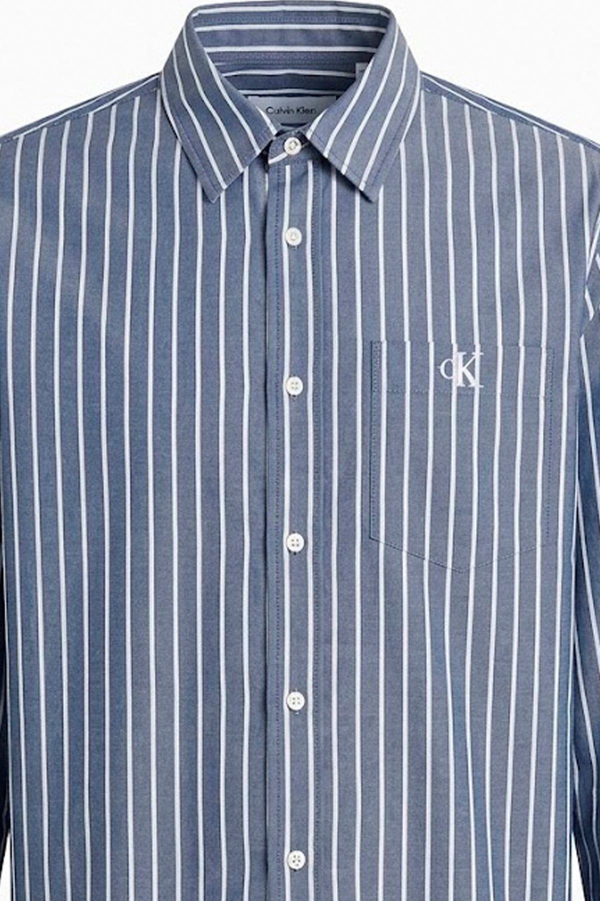 CALVIN KLEIN LV04RF106G STRIPE WASHED POPLIN RLX en color AZUL (3)