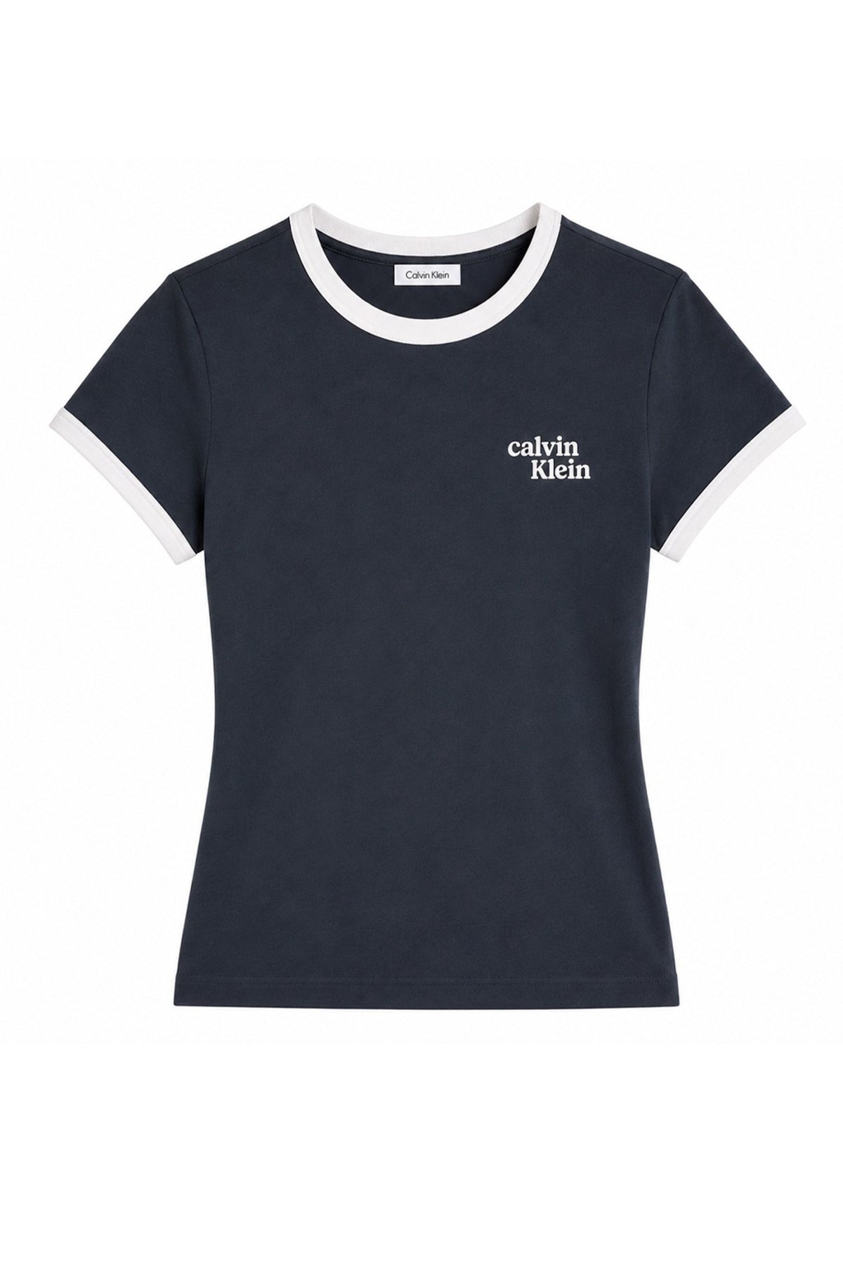 CALVIN KLEIN LV047G803G SS SLIM LOGO RINGER TEE en color AZUL (3)
