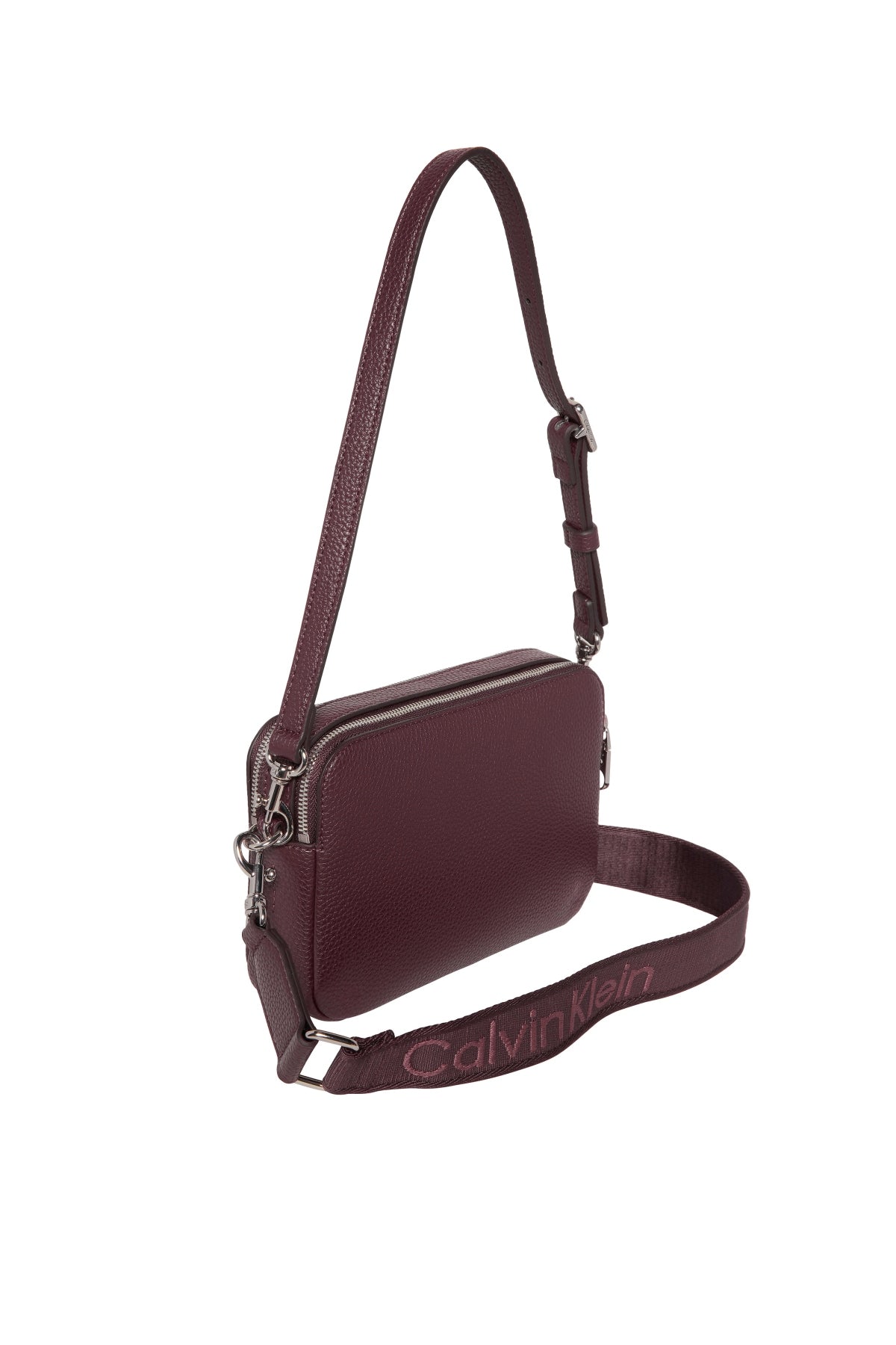 CALVIN KLEIN LV04F3656G WEBBING 2X STRAP CAMERA en color BURDEOS (3)
